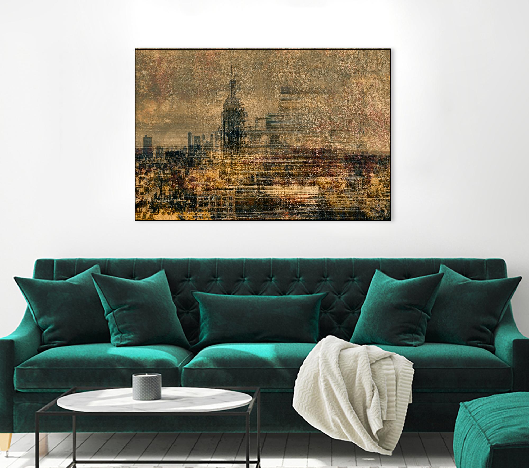 City building I by Jean-François Dupuis on GIANT ART - yellow city scene