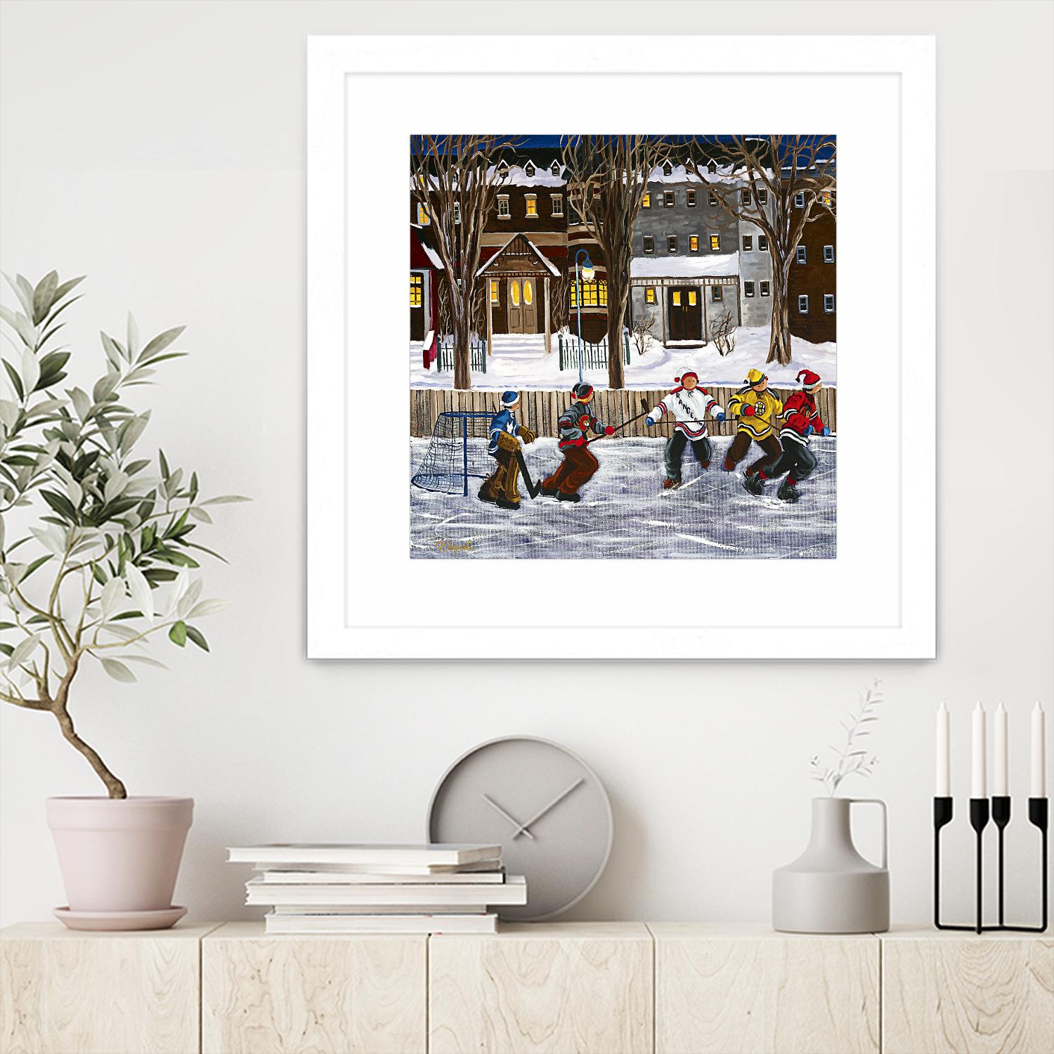 Sans titre by Nicole Laporte on GIANT ART - red winter scenes