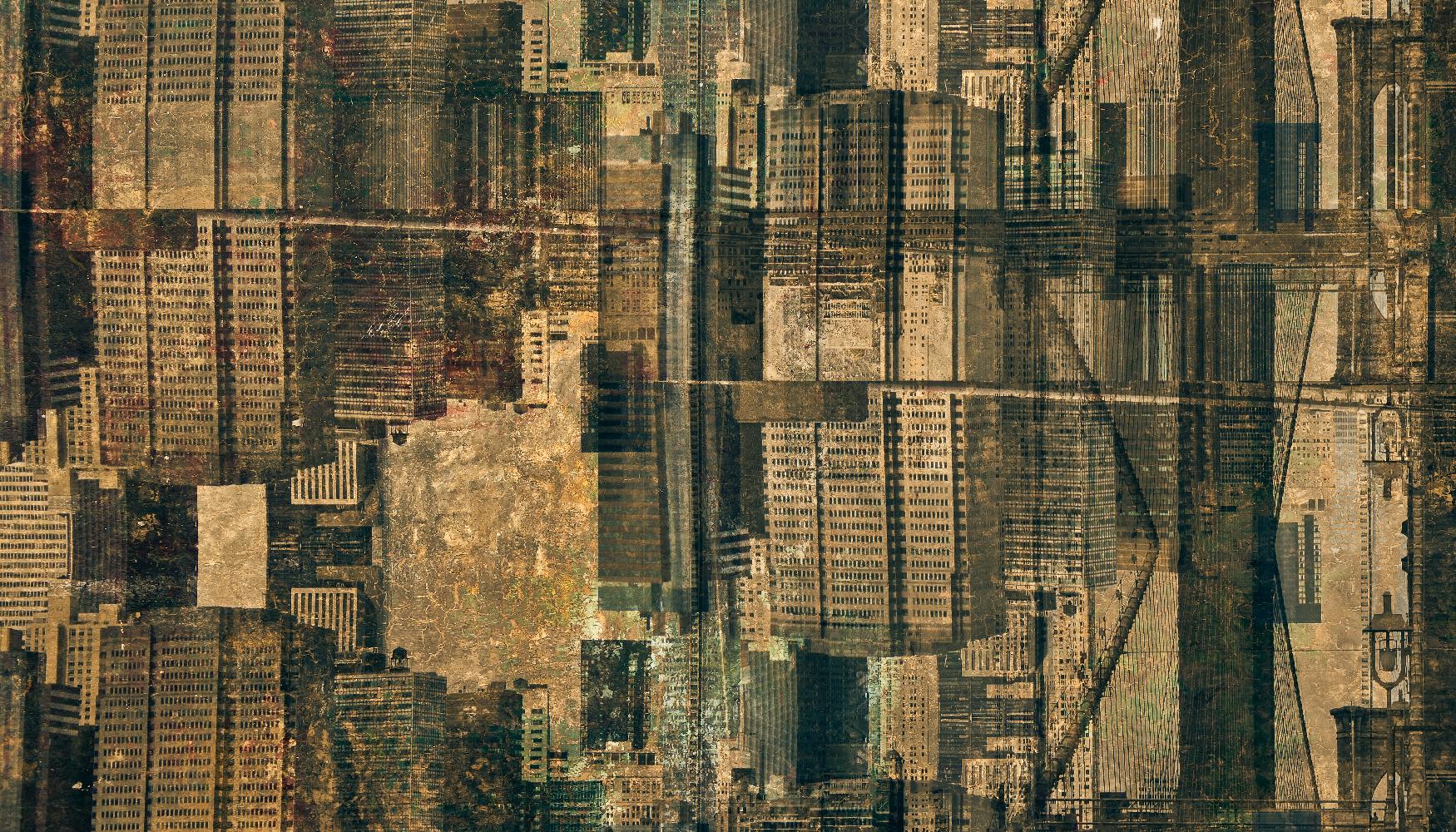 Urban Patchwork II by Jean-François Dupuis on GIANT ART - beige city scene