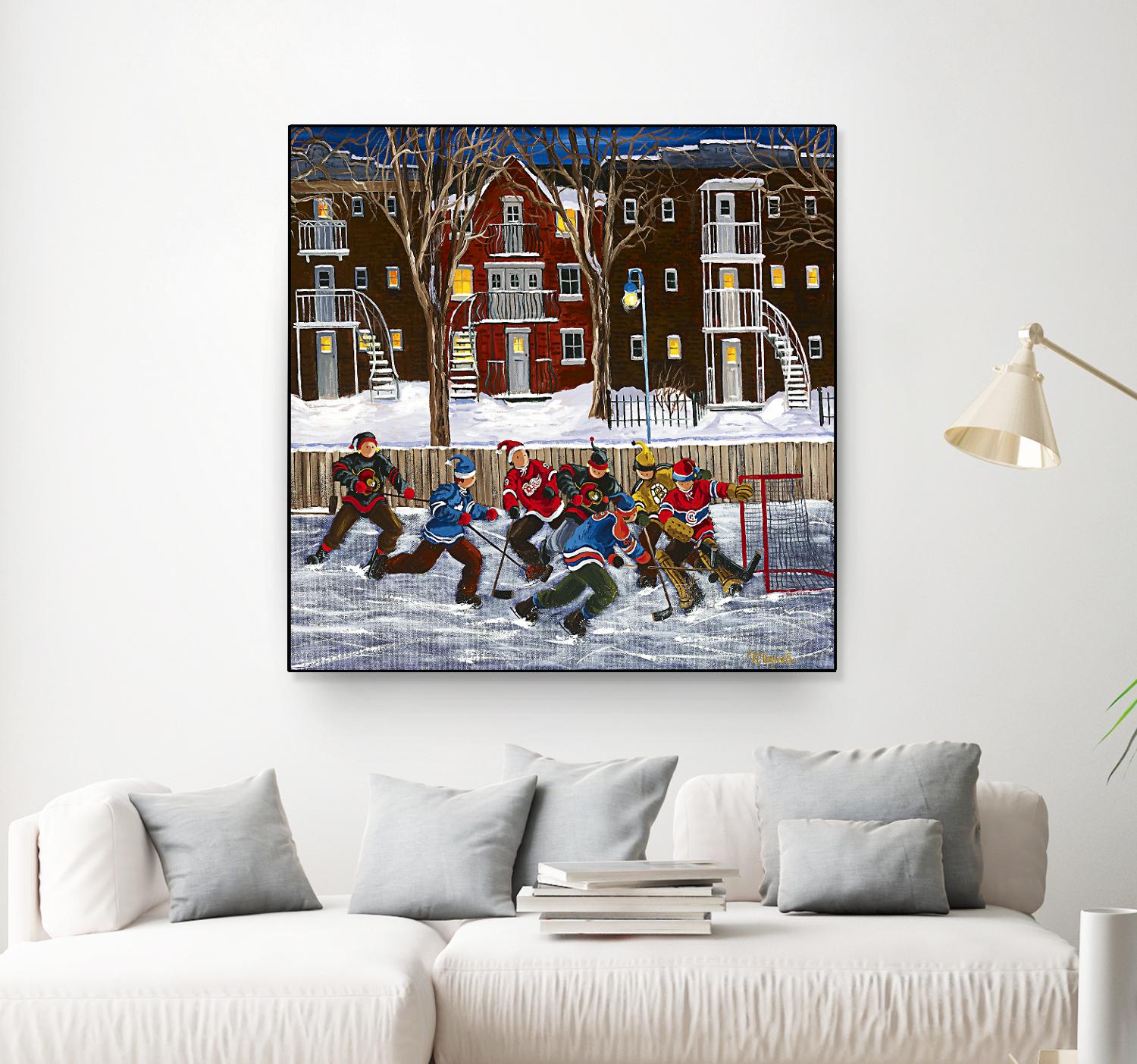 After School 1 by Nicole Laporte on GIANT ART - white art for kids  hockey