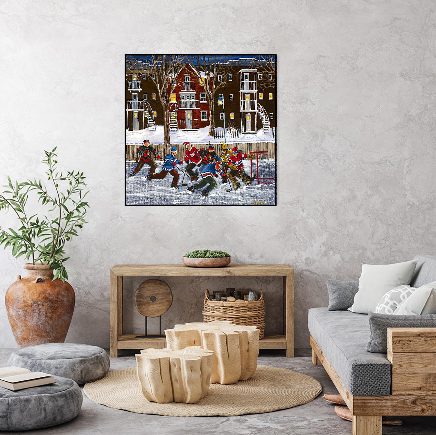 After School 1 by Nicole Laporte on GIANT ART - white art for kids  hockey