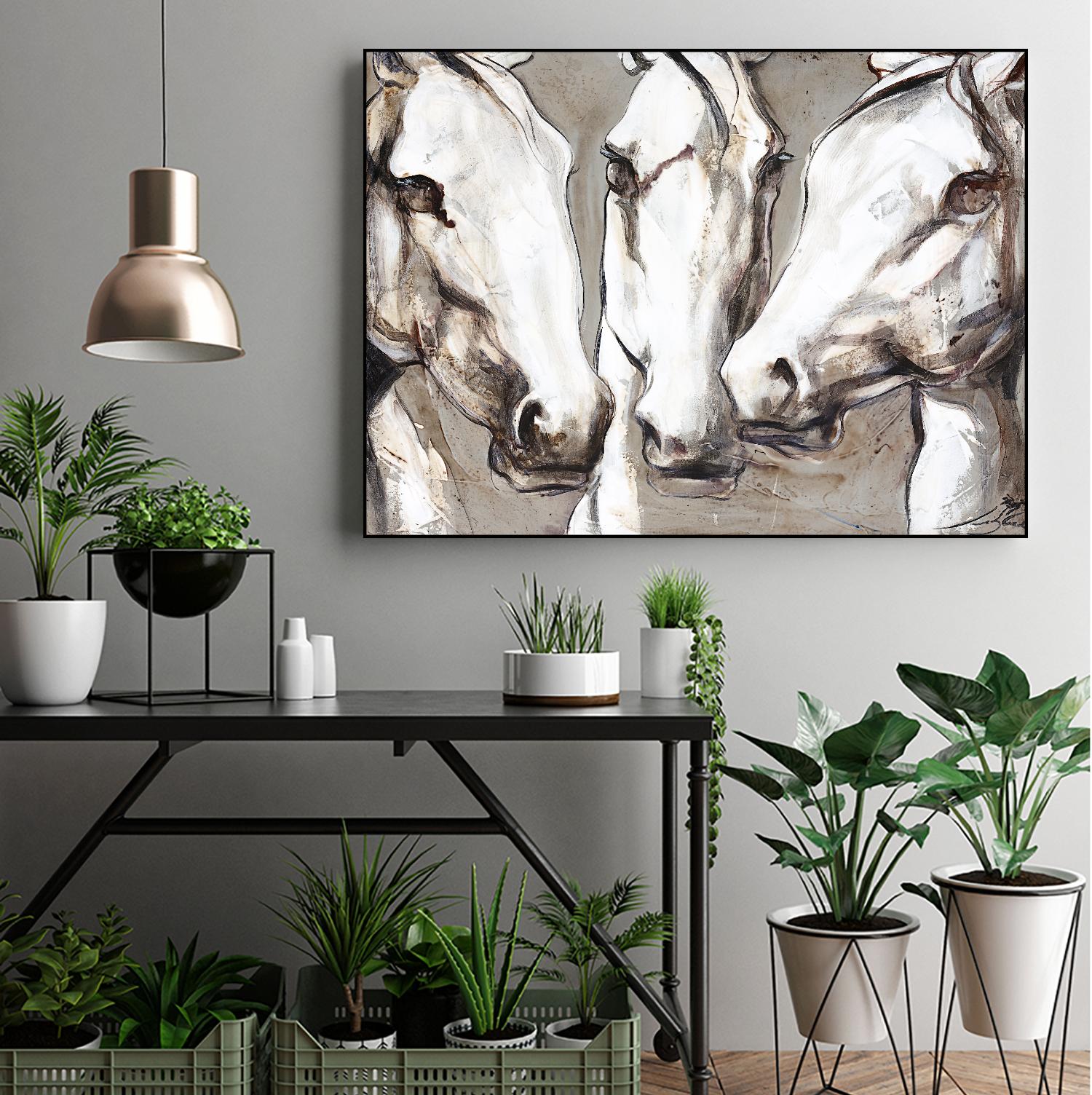 Ghosts of the past by Marie Andrée Leblond on GIANT ART - grey animals