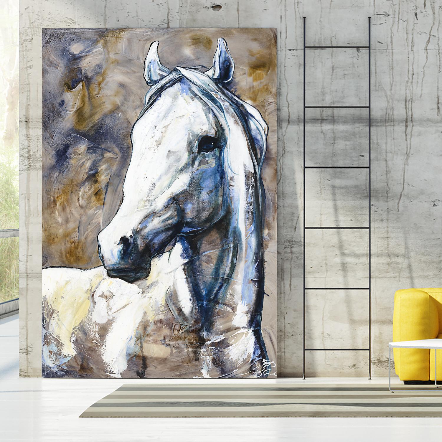 Lily of the valley by Marie Andrée Leblond on GIANT ART - beige animals horse
