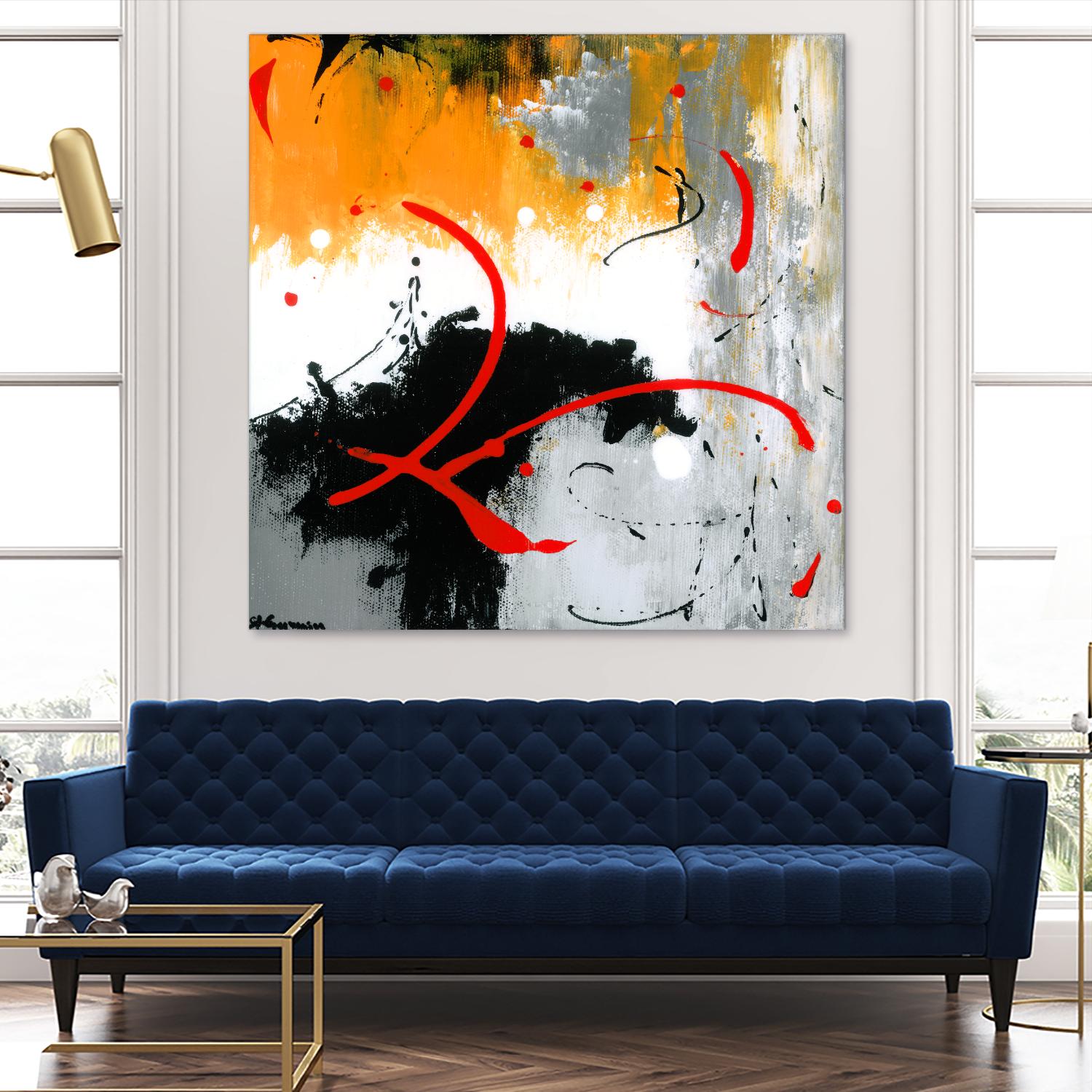 Les liens by Carole St-Germain on GIANT ART - black abstract