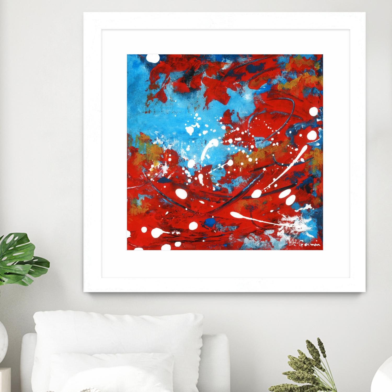 Mon automne by Carole St-Germain on GIANT ART - red abstract