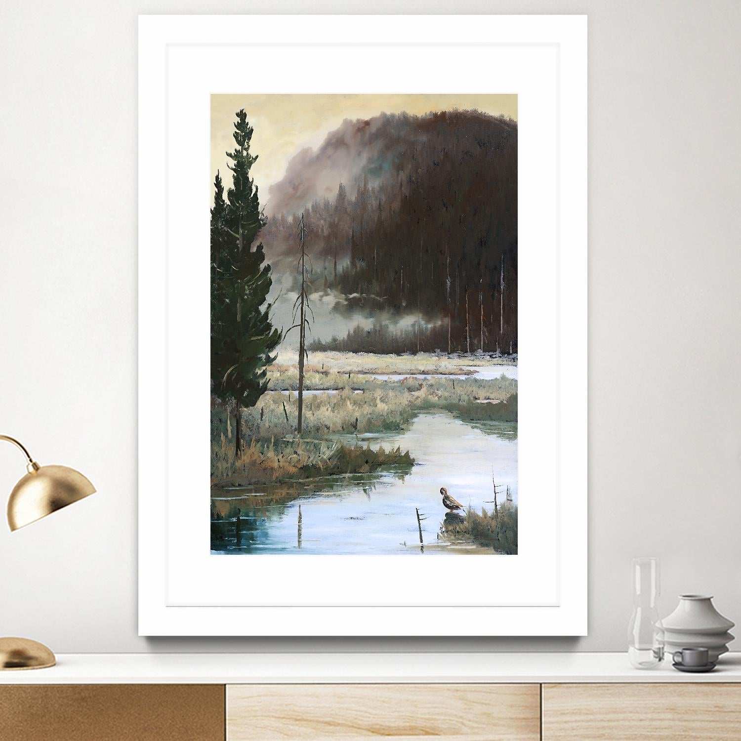 Marais du Nord by Yvon Lemieux on GIANT ART - green landscape quebec artists