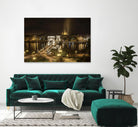 Budapest Chain Bridge traffic by Nick Jackson on GIANT ART - beige landscape