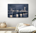 Night time at the Houses of Parliament by Nick Jackson on GIANT ART - blue city scene