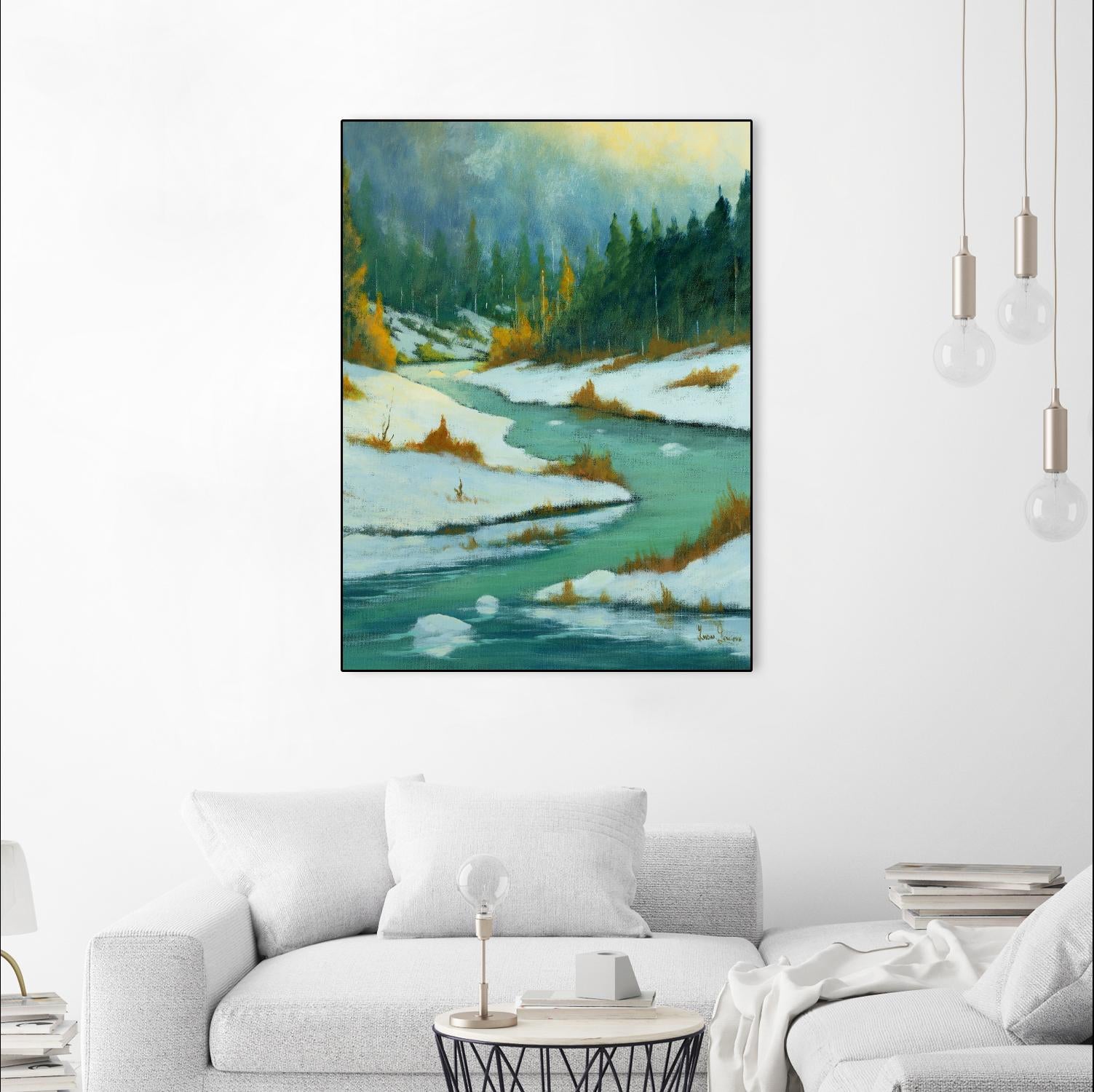 Le dégel by Yvon Lemieux on GIANT ART - green landscape