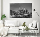 Trains pass Battersea Power Sation by Nick Jackson on GIANT ART - white city scene