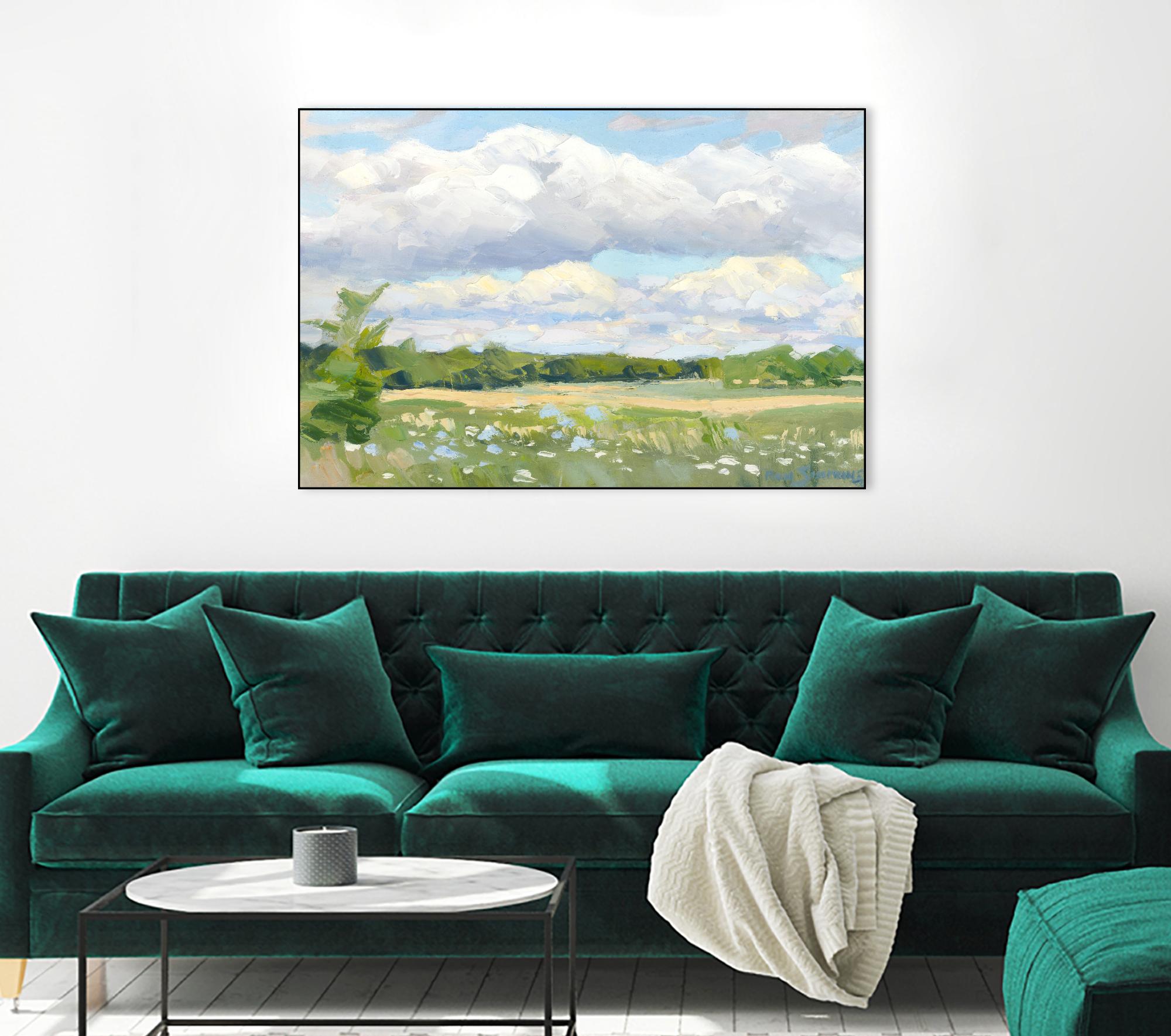 Blue Chickory Fields by Ron Simpkins on GIANT ART - blue landscape