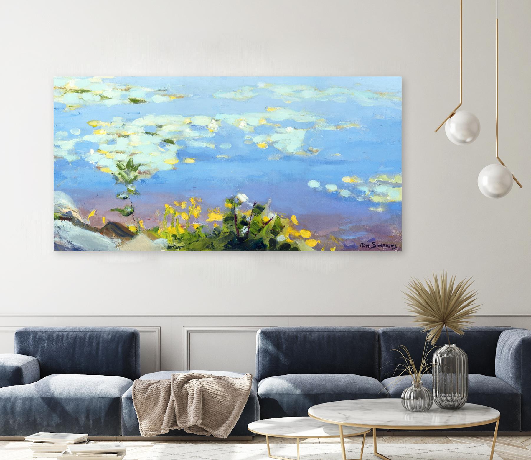 Little Lily Sunday by Ron Simpkins on GIANT ART - blue landscape