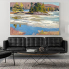 Little Running River by Ron Simpkins on GIANT ART - blue landscape