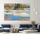Little Running River by Ron Simpkins on GIANT ART - blue landscape