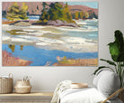 Little Running River by Ron Simpkins on GIANT ART - blue landscape