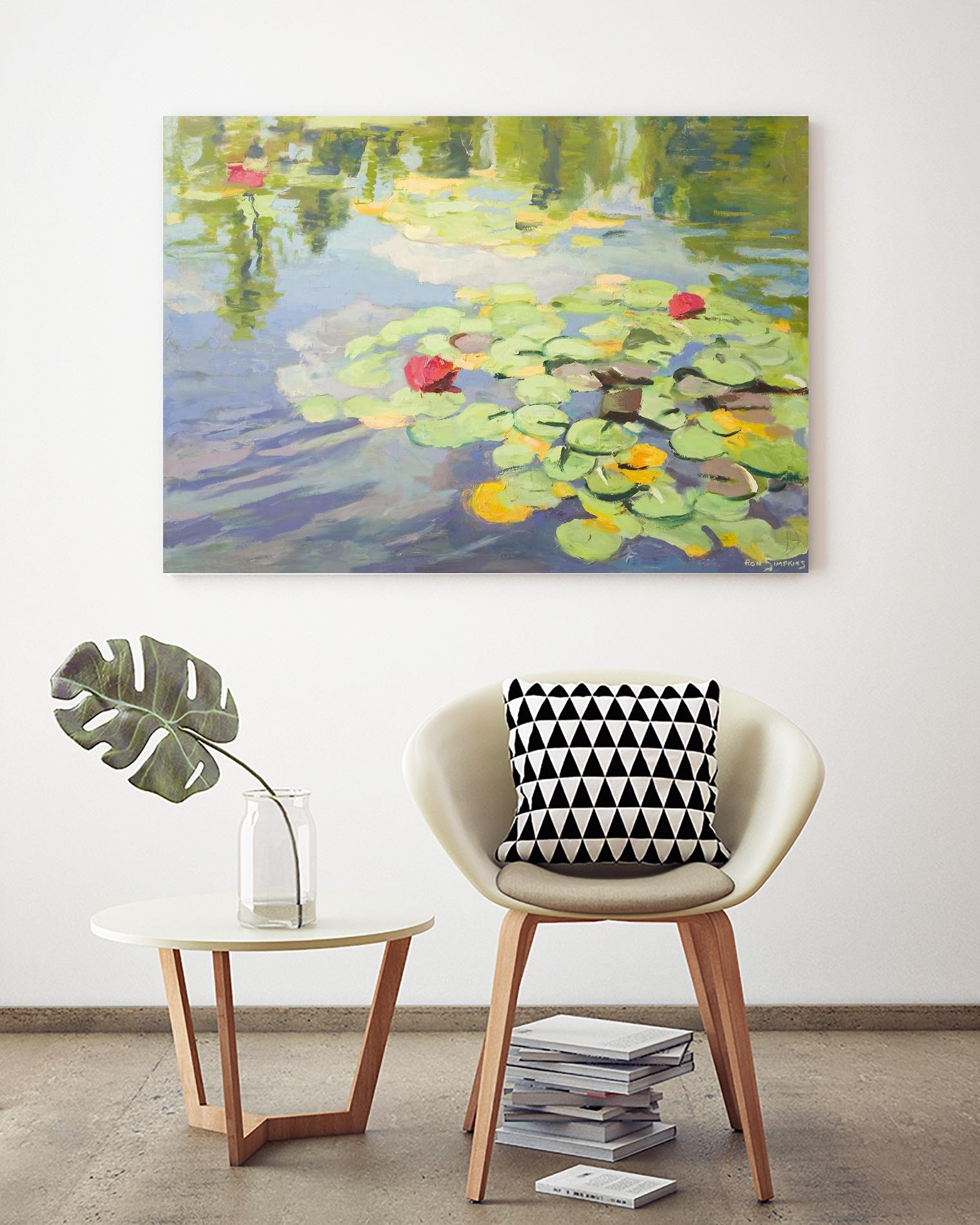 No Cloudy Days by Ron Simpkins on GIANT ART - green landscape water lilies