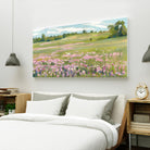 Picnic in Pink by Ron Simpkins on GIANT ART - green landscape