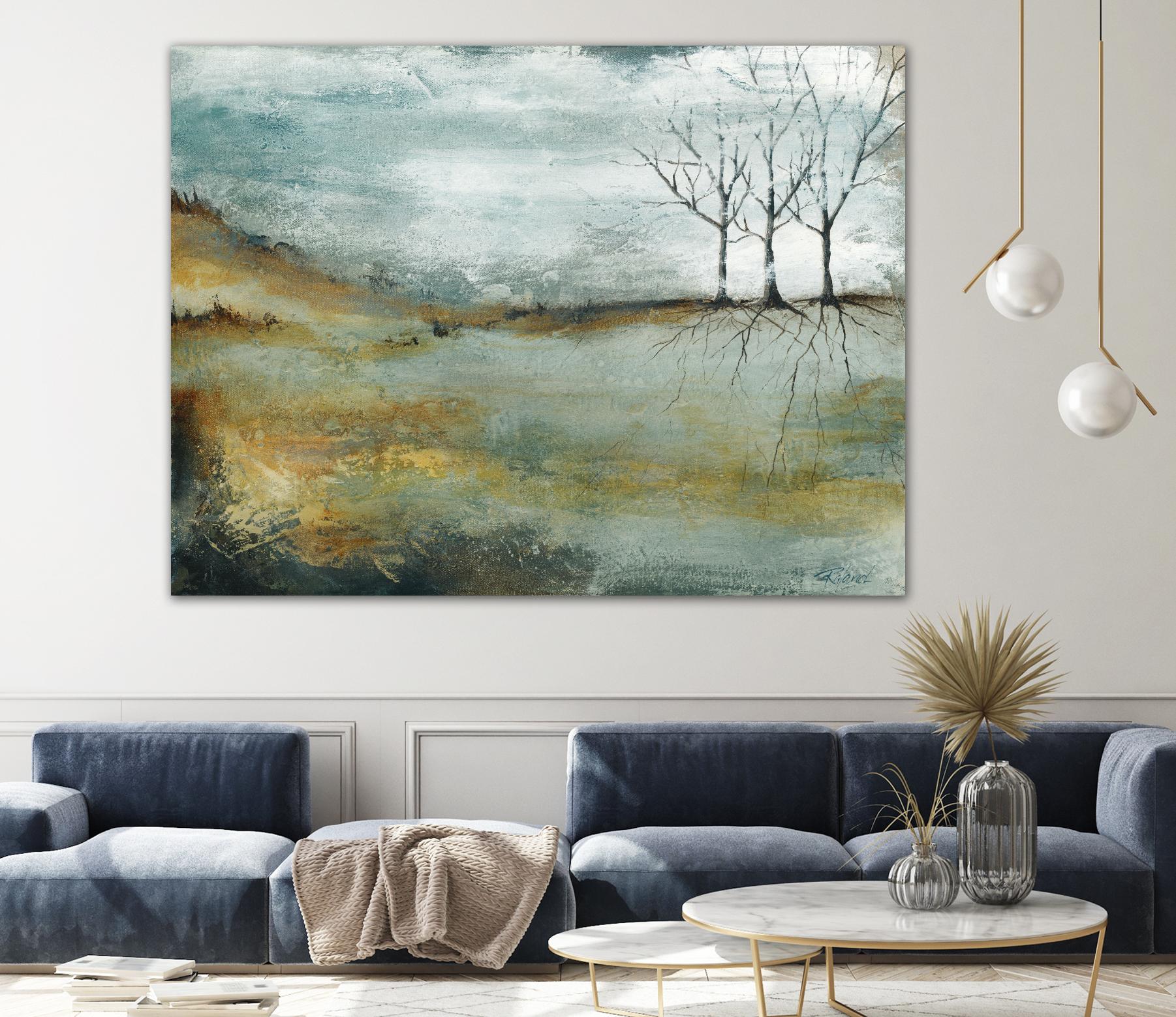 Les trois arbres by Roland Benoît on GIANT ART - grey trees