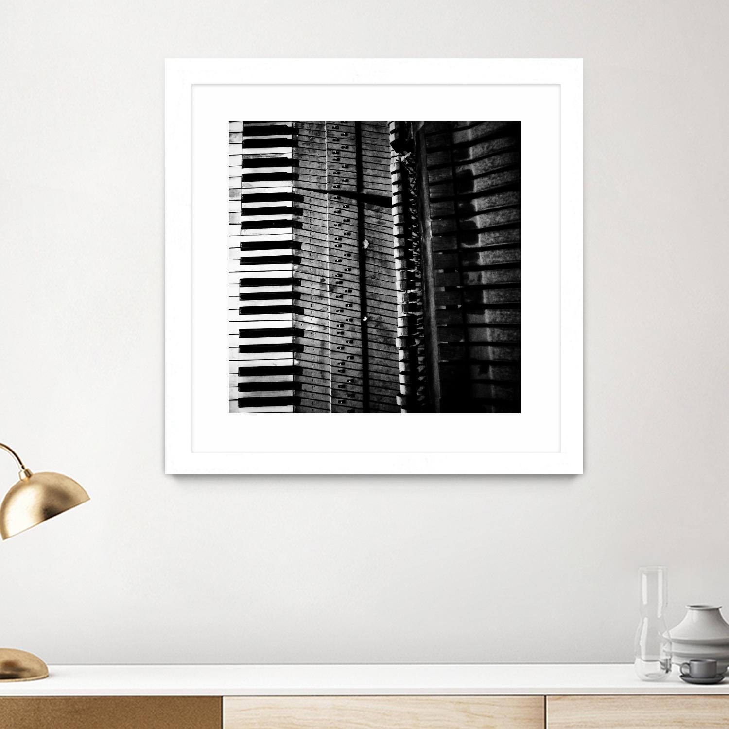 Piano VIII by Jean-François Dupuis on GIANT ART - white black & white piano key