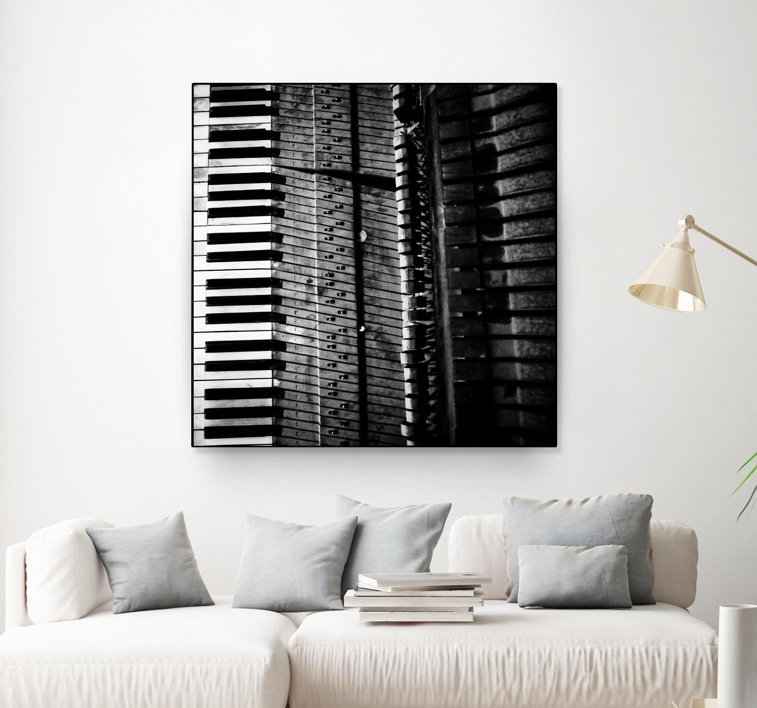 Piano VIII by Jean-François Dupuis on GIANT ART - white black & white piano key