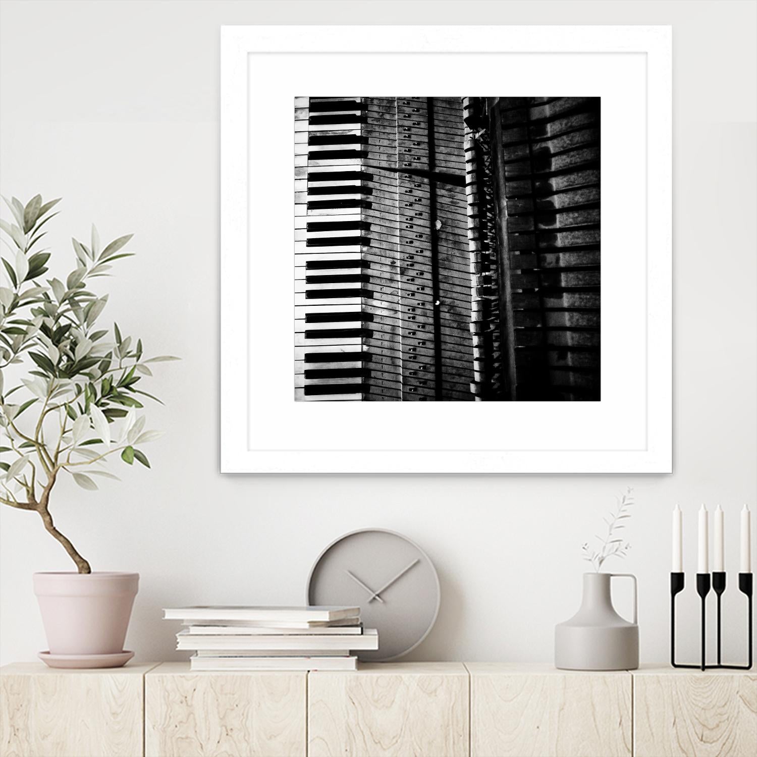 Piano VIII by Jean-François Dupuis on GIANT ART - white black & white piano key