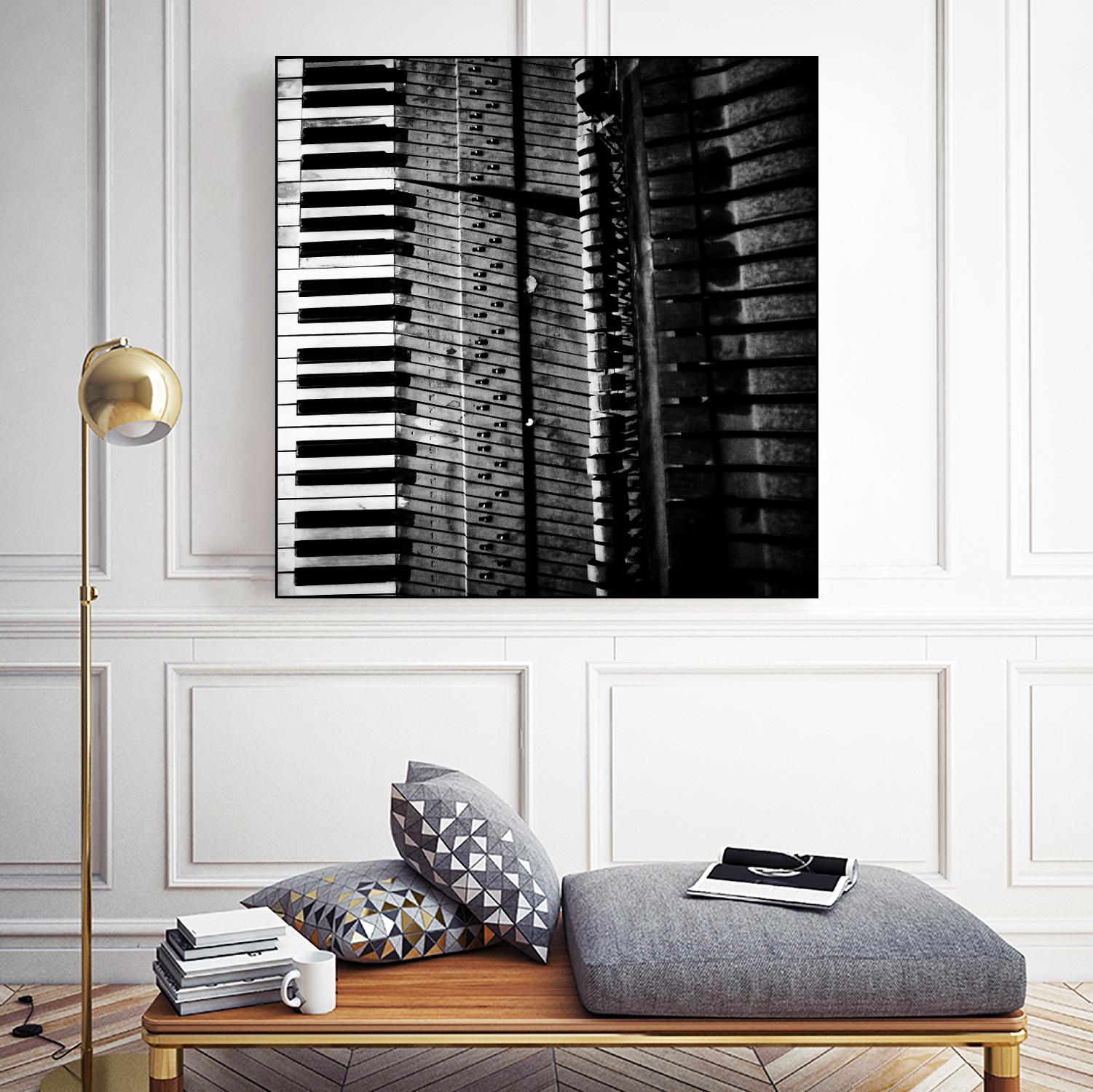 Piano VIII by Jean-François Dupuis on GIANT ART - white black & white piano key