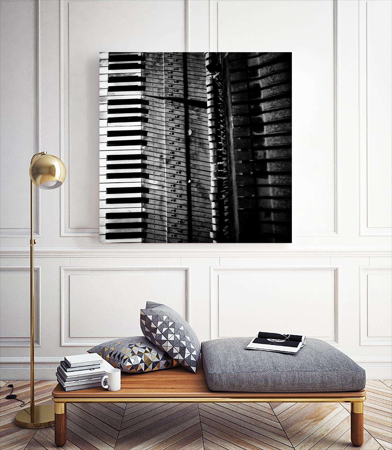 Piano VIII by Jean-François Dupuis on GIANT ART - white black & white piano key