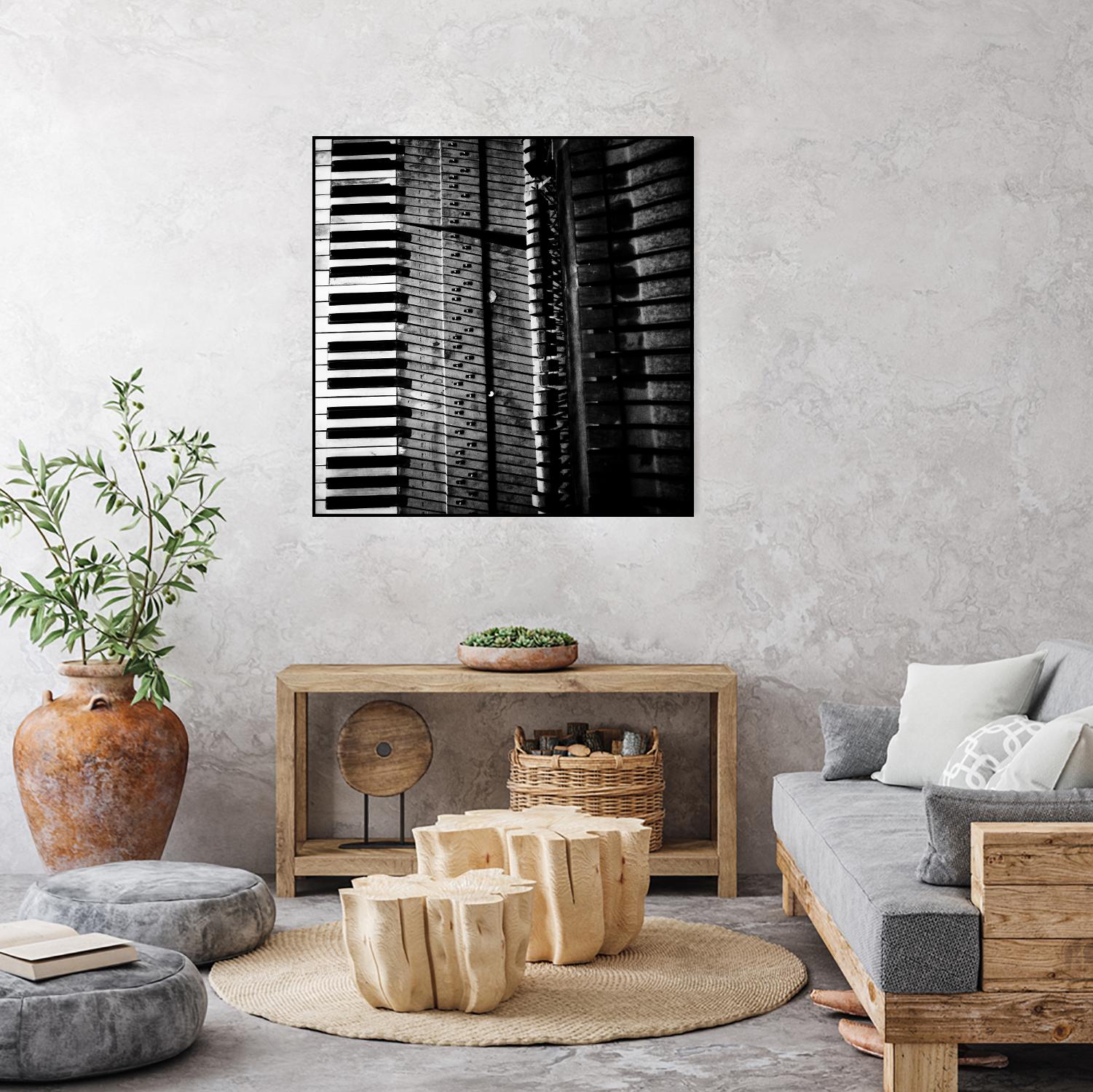 Piano VIII by Jean-François Dupuis on GIANT ART - white black & white piano key
