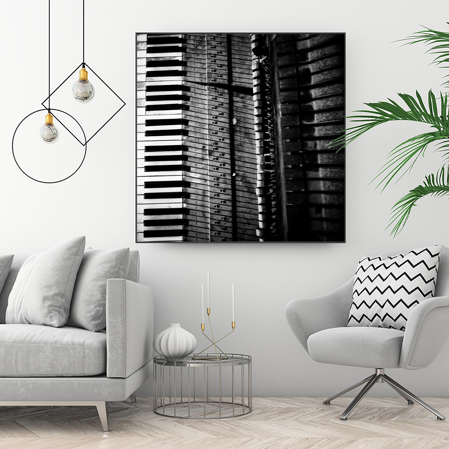 Piano VIII by Jean-François Dupuis on GIANT ART - white black & white piano key