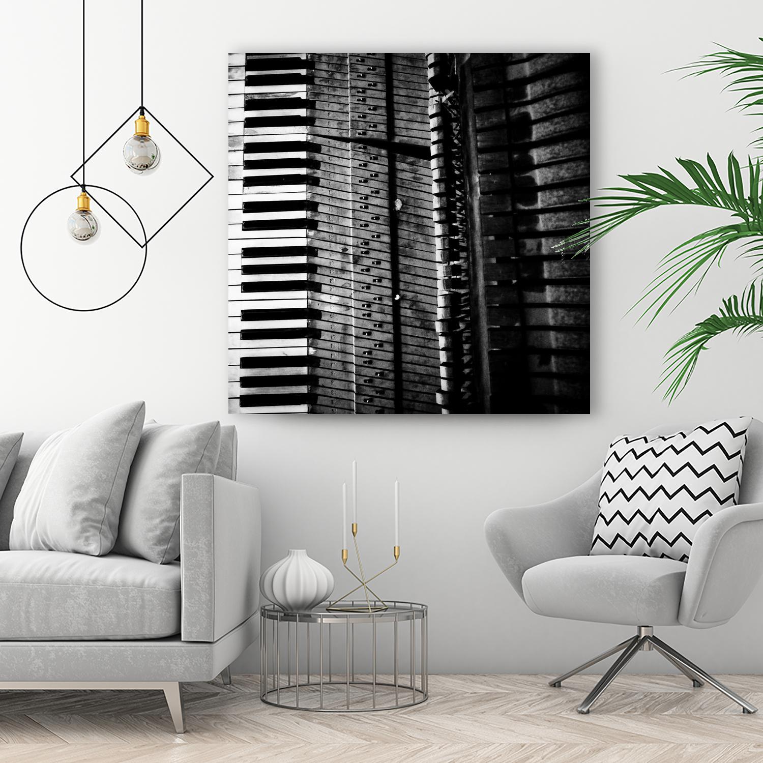 Piano VIII by Jean-François Dupuis on GIANT ART - white black & white piano key