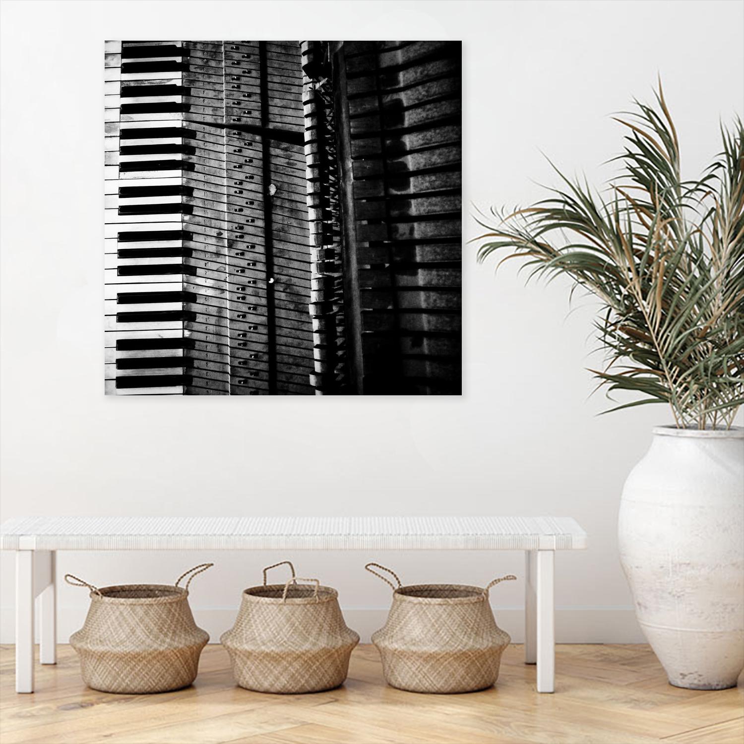 Piano VIII by Jean-François Dupuis on GIANT ART - white black & white piano key