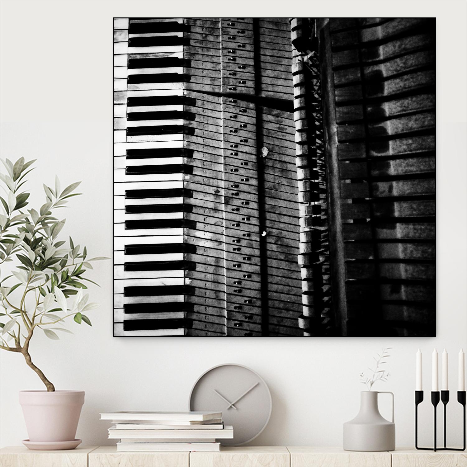 Piano VIII by Jean-François Dupuis on GIANT ART - white black & white piano key