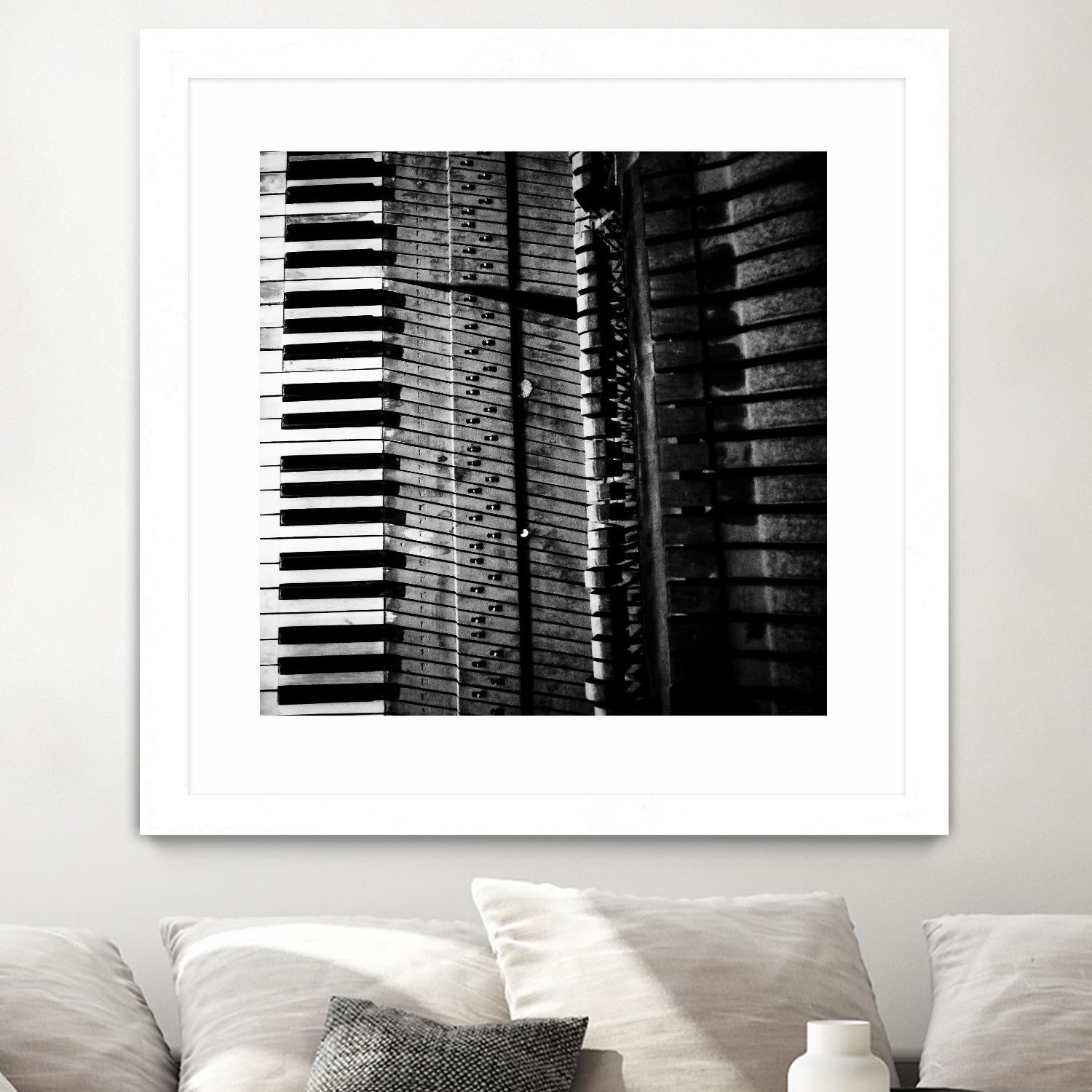 Piano VIII by Jean-François Dupuis on GIANT ART - white black & white piano key