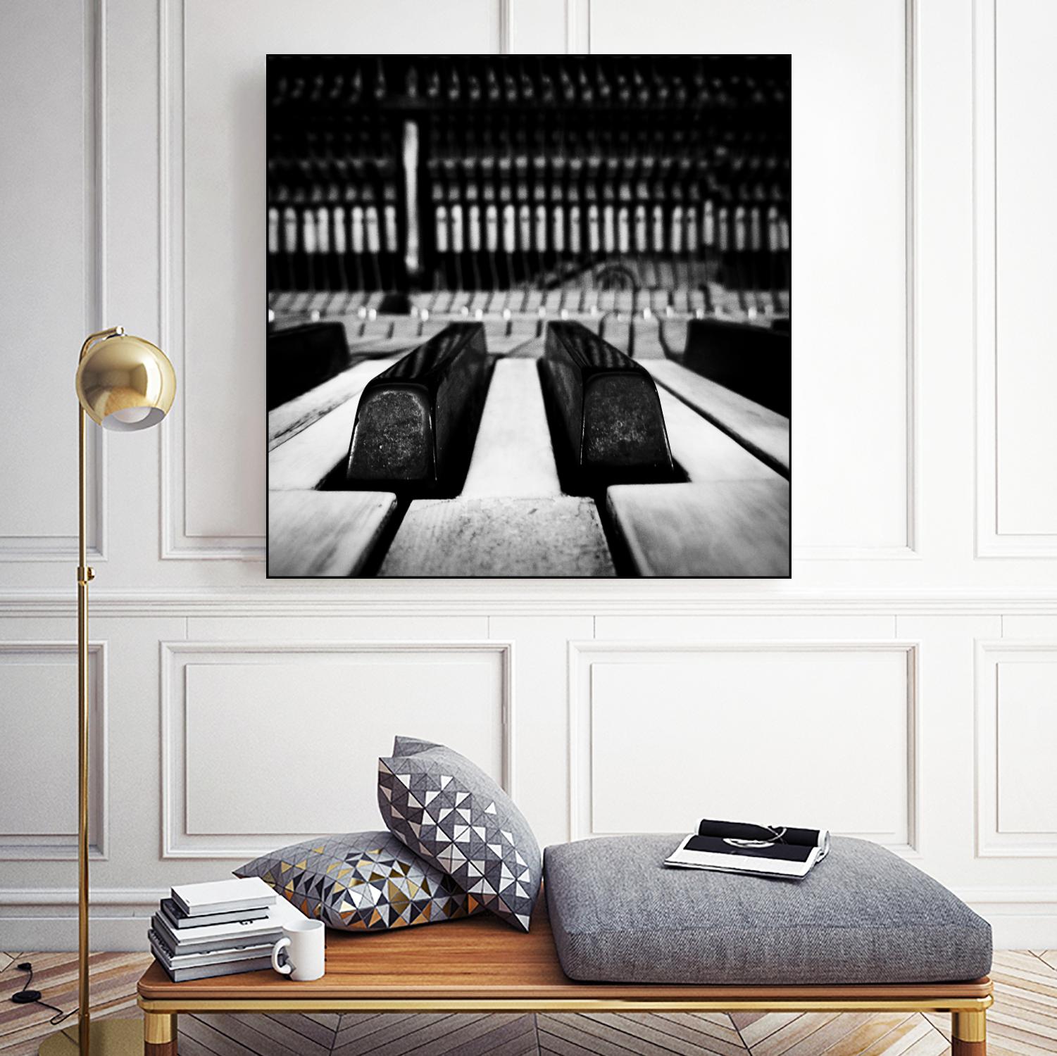 Piano XI by Jean-François Dupuis on GIANT ART - white black & white piano key