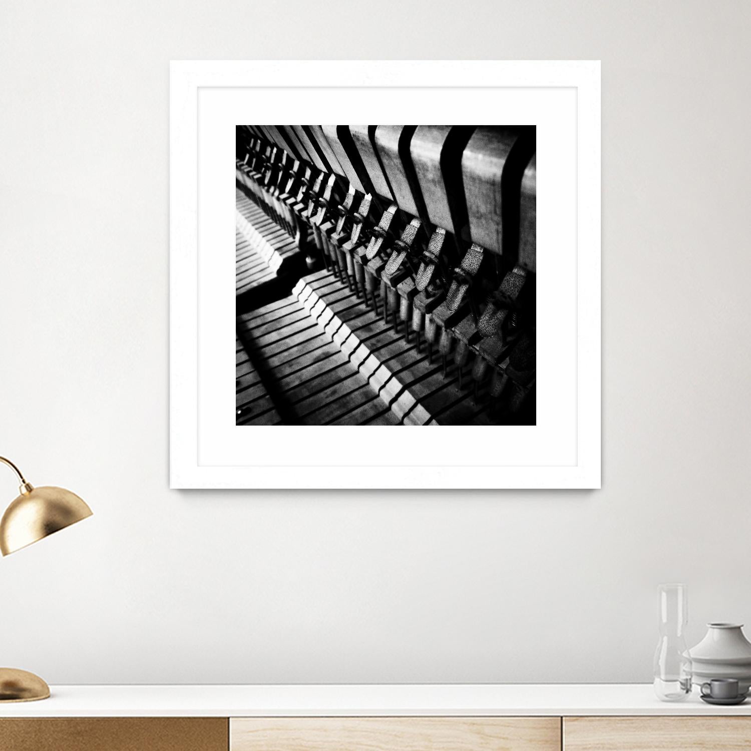 Piano XII by Jean-François Dupuis on GIANT ART - white black & white piano
