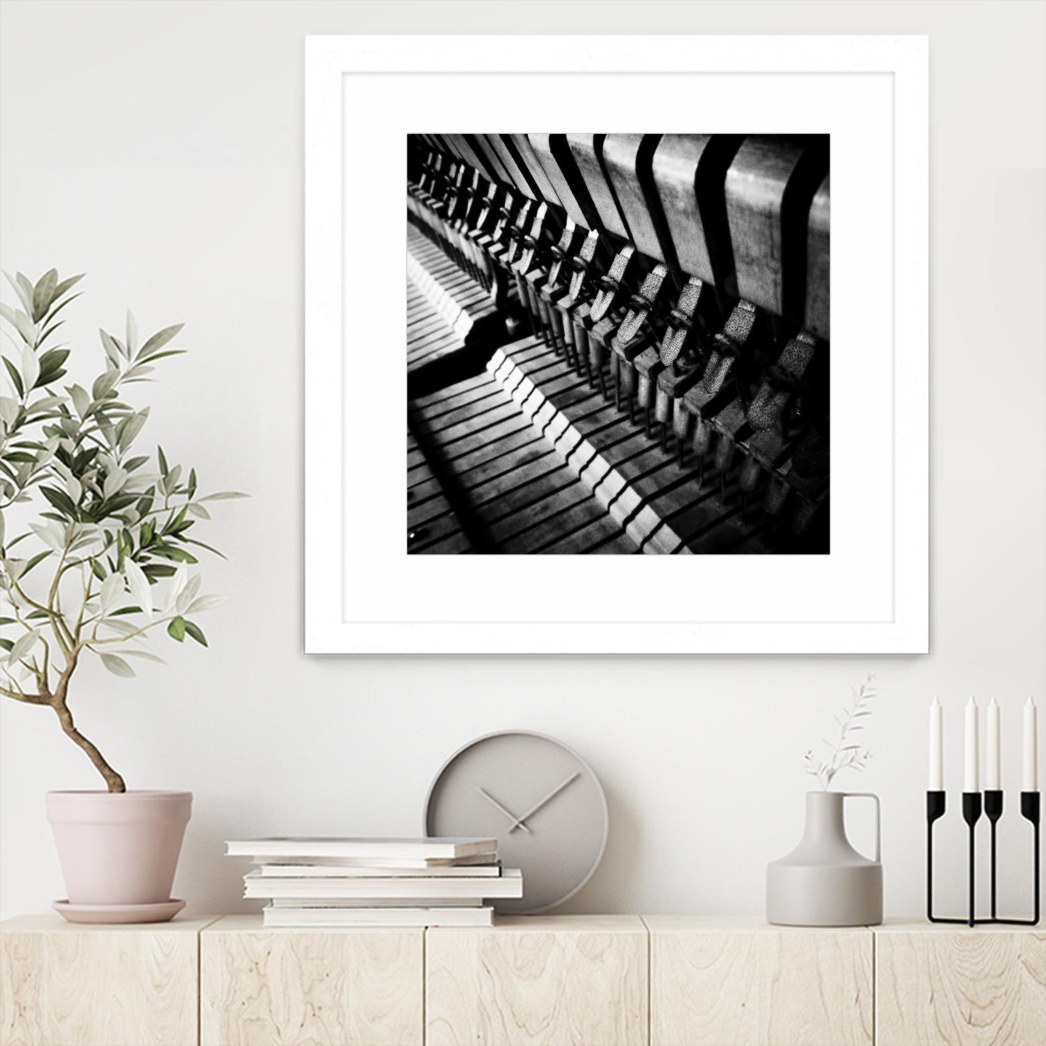 Piano XII by Jean-François Dupuis on GIANT ART - white black & white piano