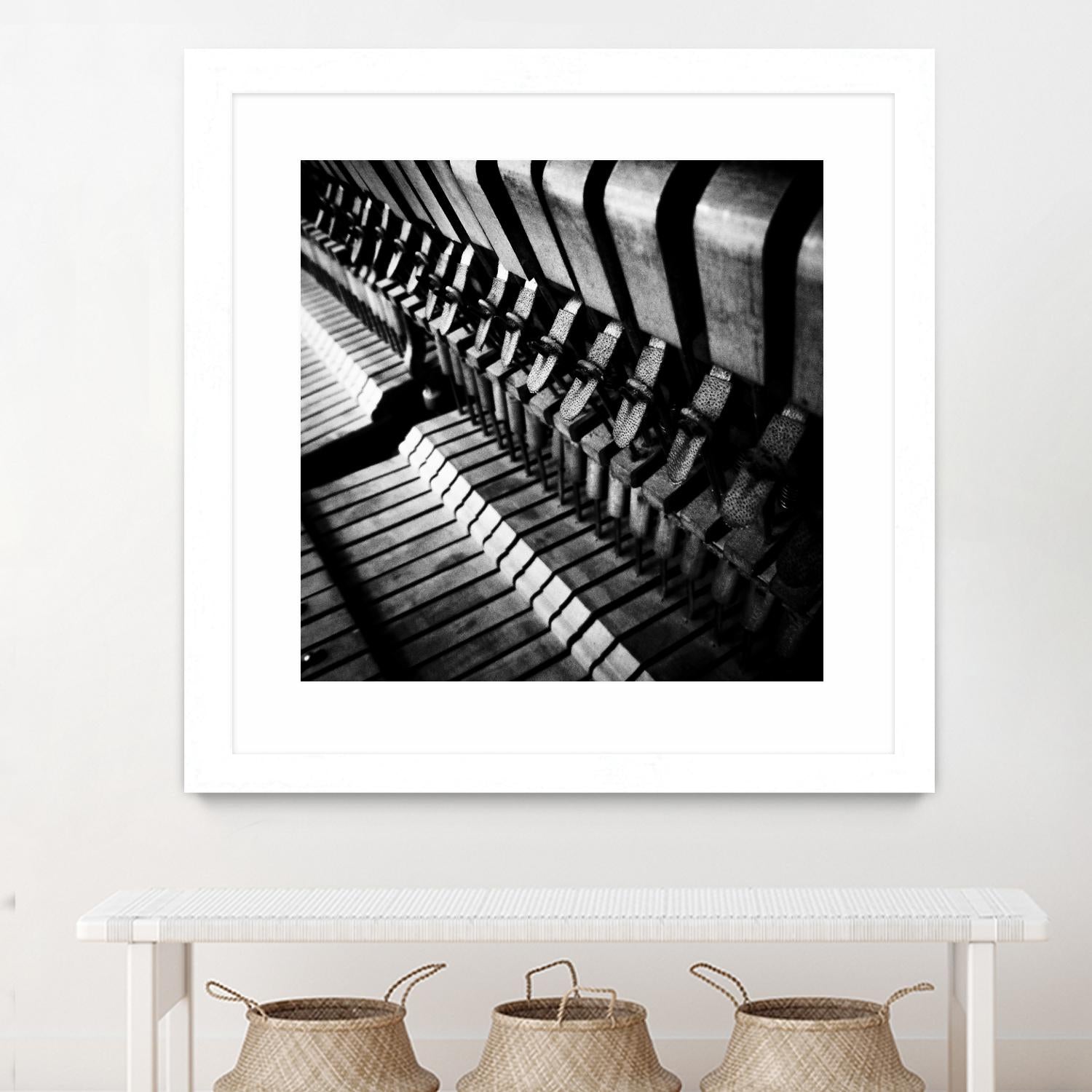 Piano XII by Jean-François Dupuis on GIANT ART - white black & white piano