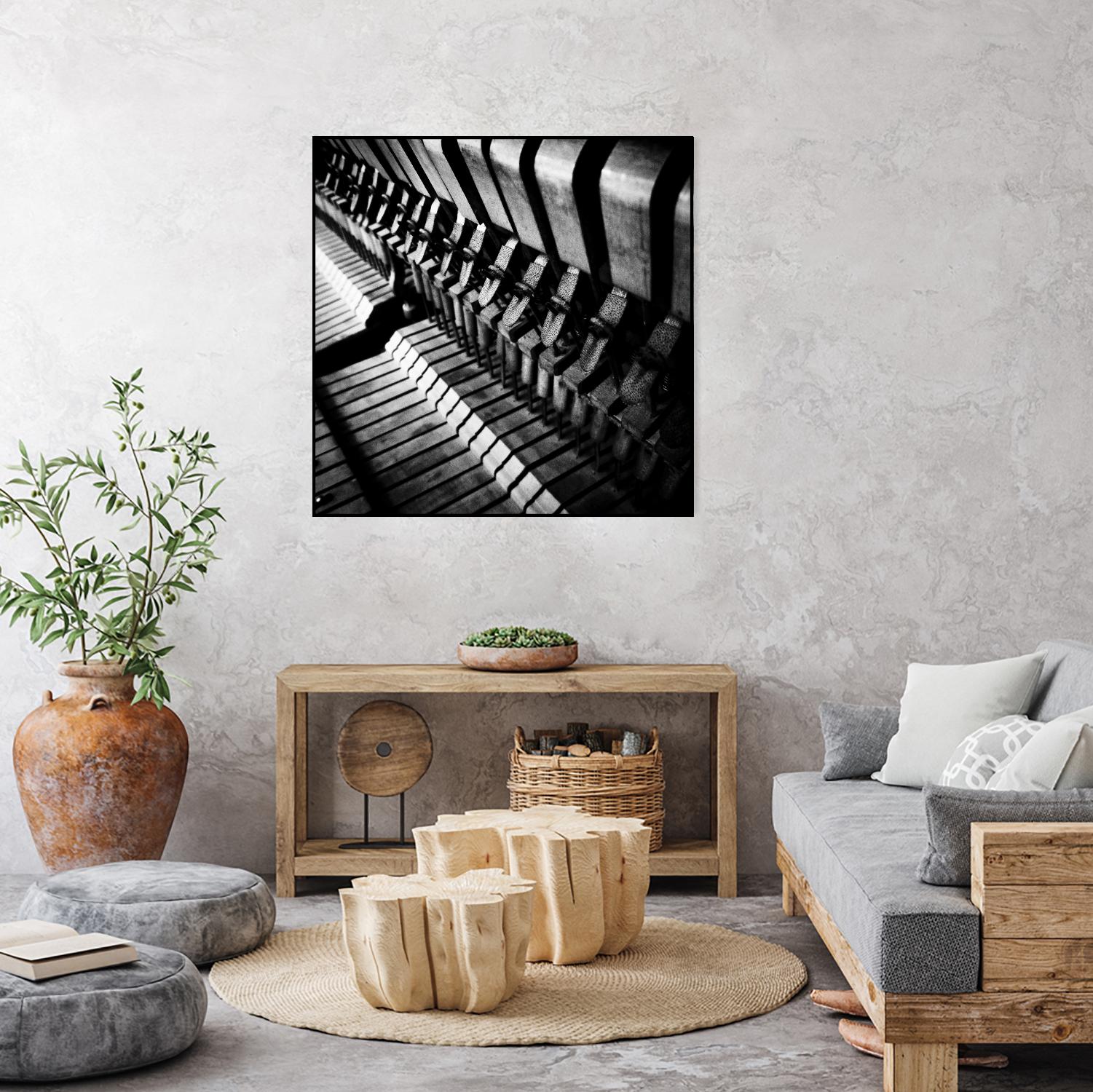 Piano XII by Jean-François Dupuis on GIANT ART - white black & white piano