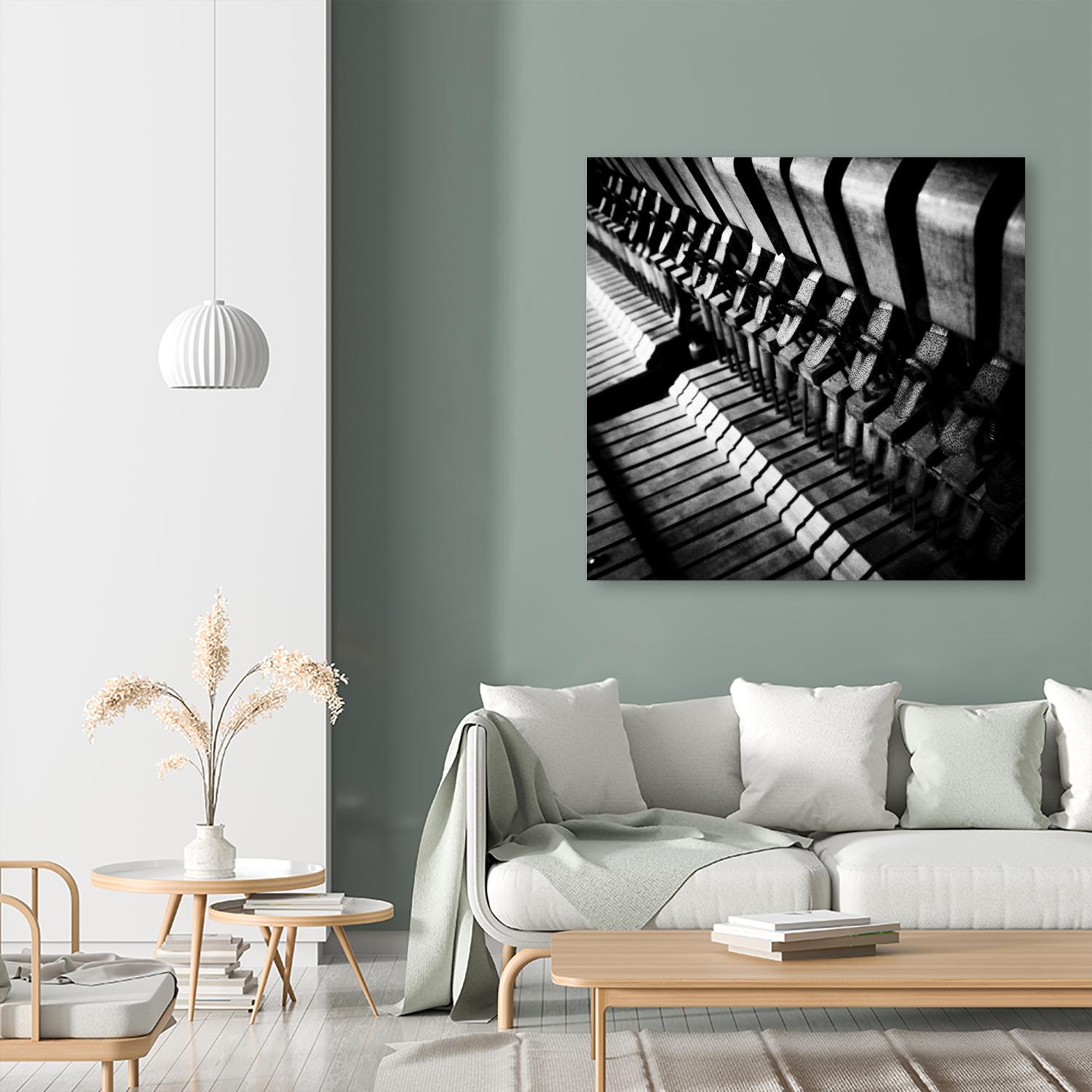 Piano XII by Jean-François Dupuis on GIANT ART - white black & white piano
