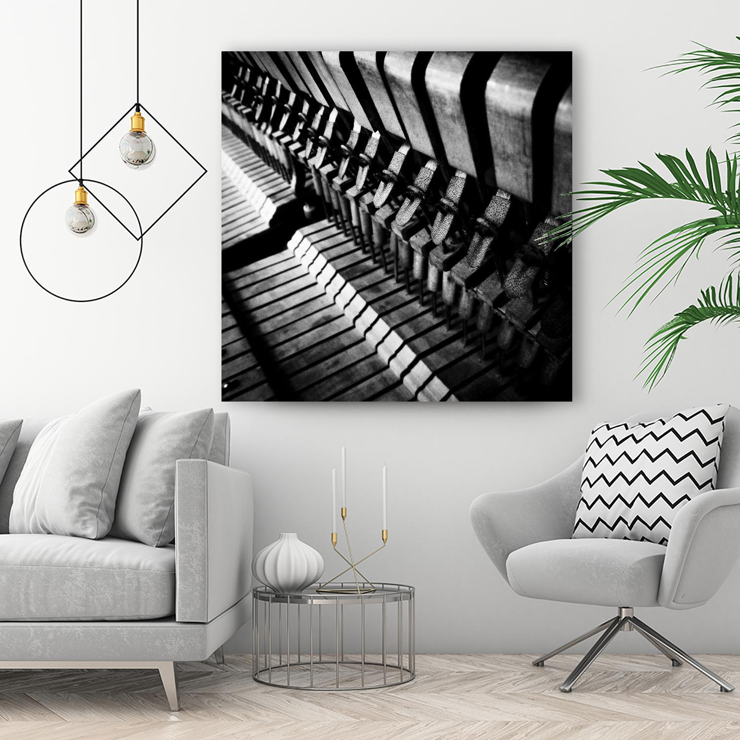 Piano XII by Jean-François Dupuis on GIANT ART - white black & white piano