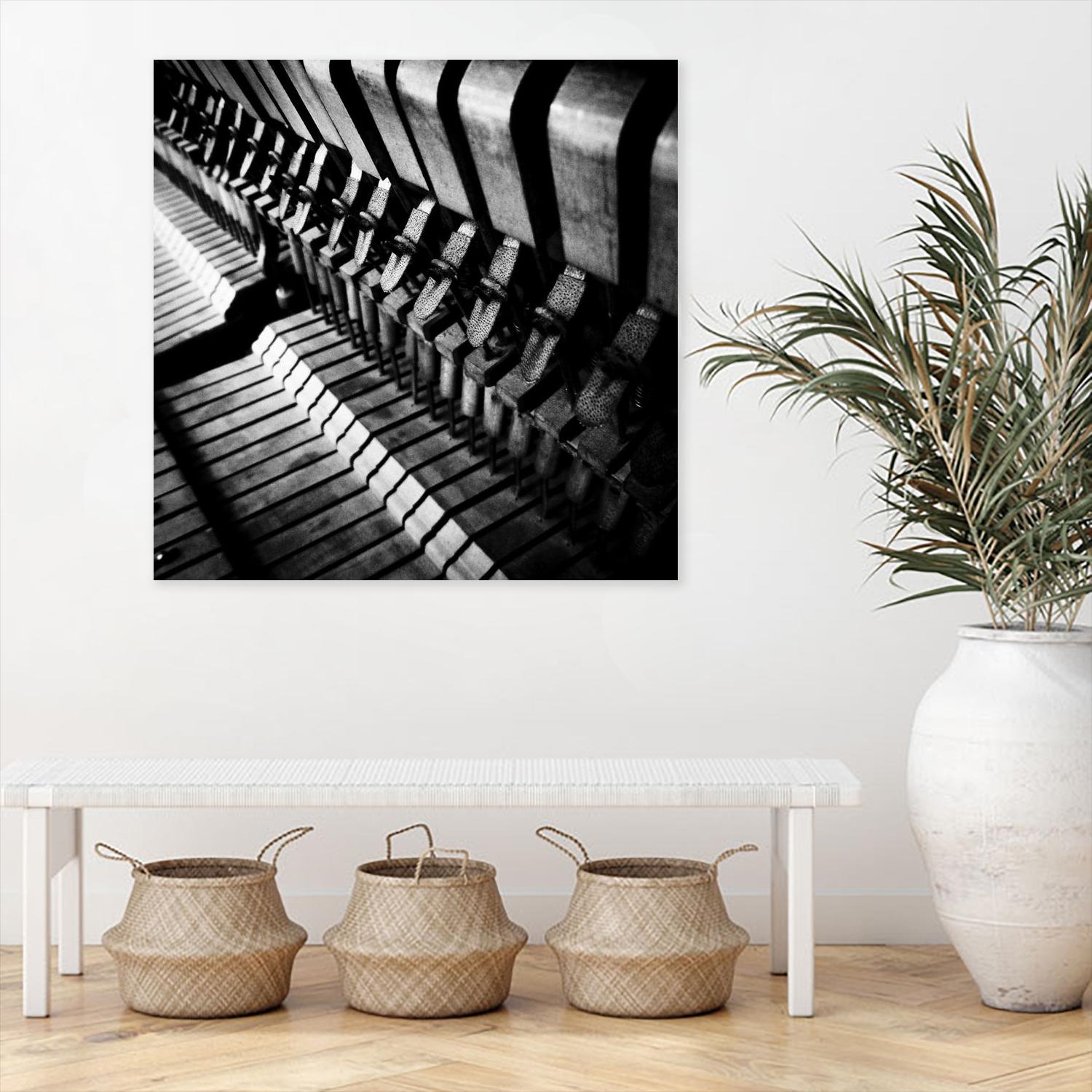 Piano XII by Jean-François Dupuis on GIANT ART - white black & white piano