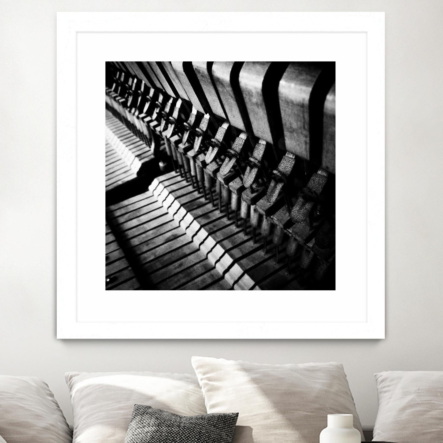 Piano XII by Jean-François Dupuis on GIANT ART - white black & white piano