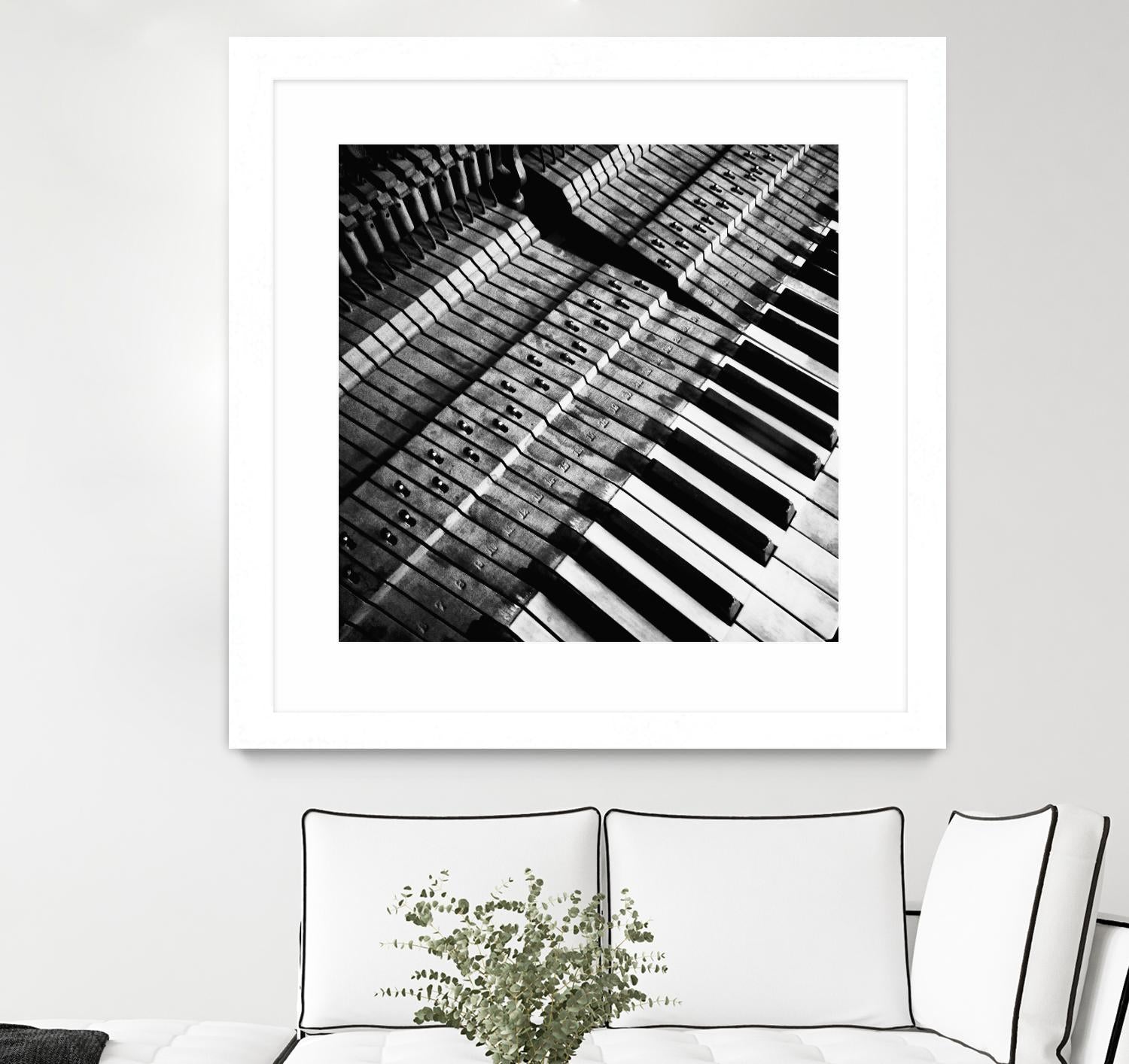 Piano XVI by Jean-François Dupuis on GIANT ART - white black & white piano