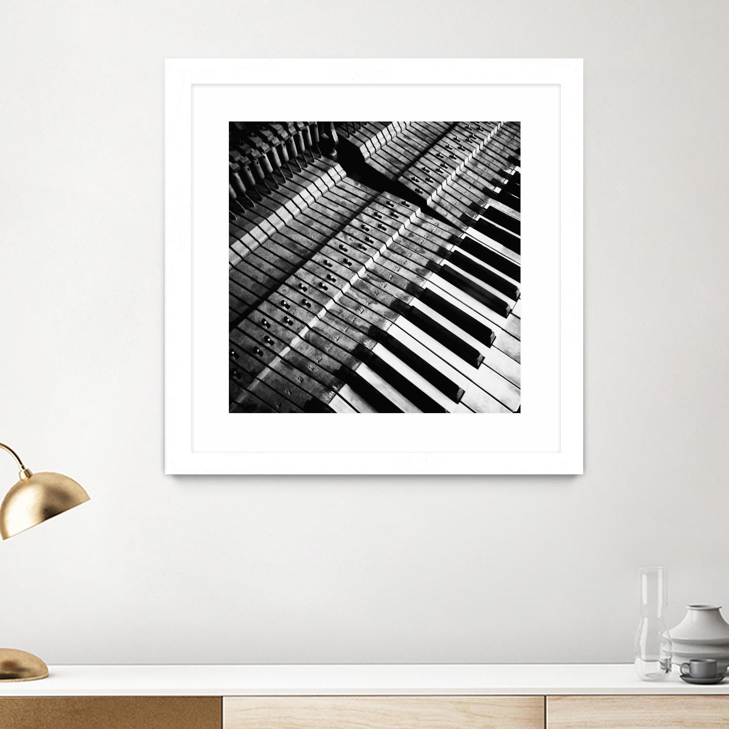 Piano XVI by Jean-François Dupuis on GIANT ART - white black & white piano