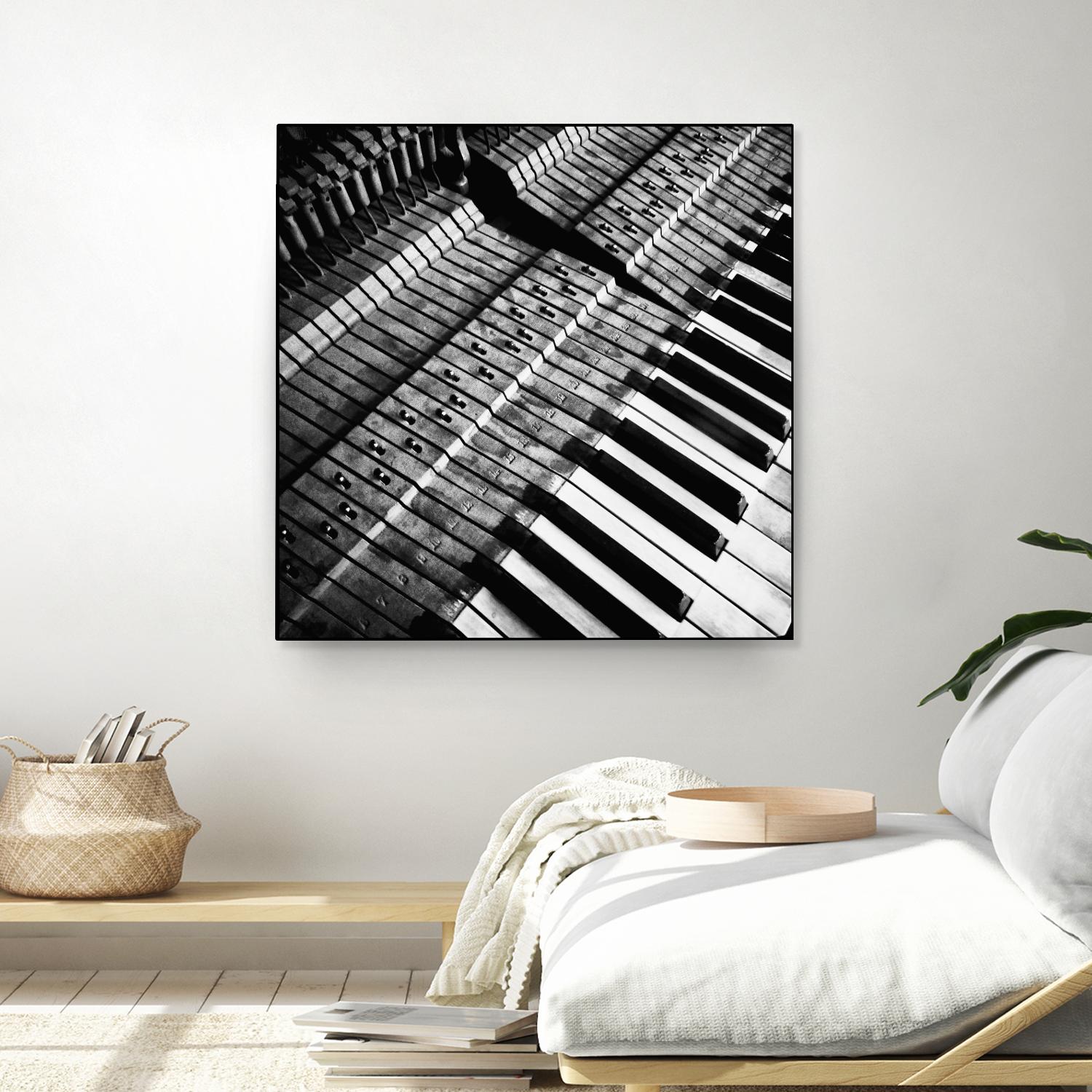 Piano XVI by Jean-François Dupuis on GIANT ART - white black & white piano