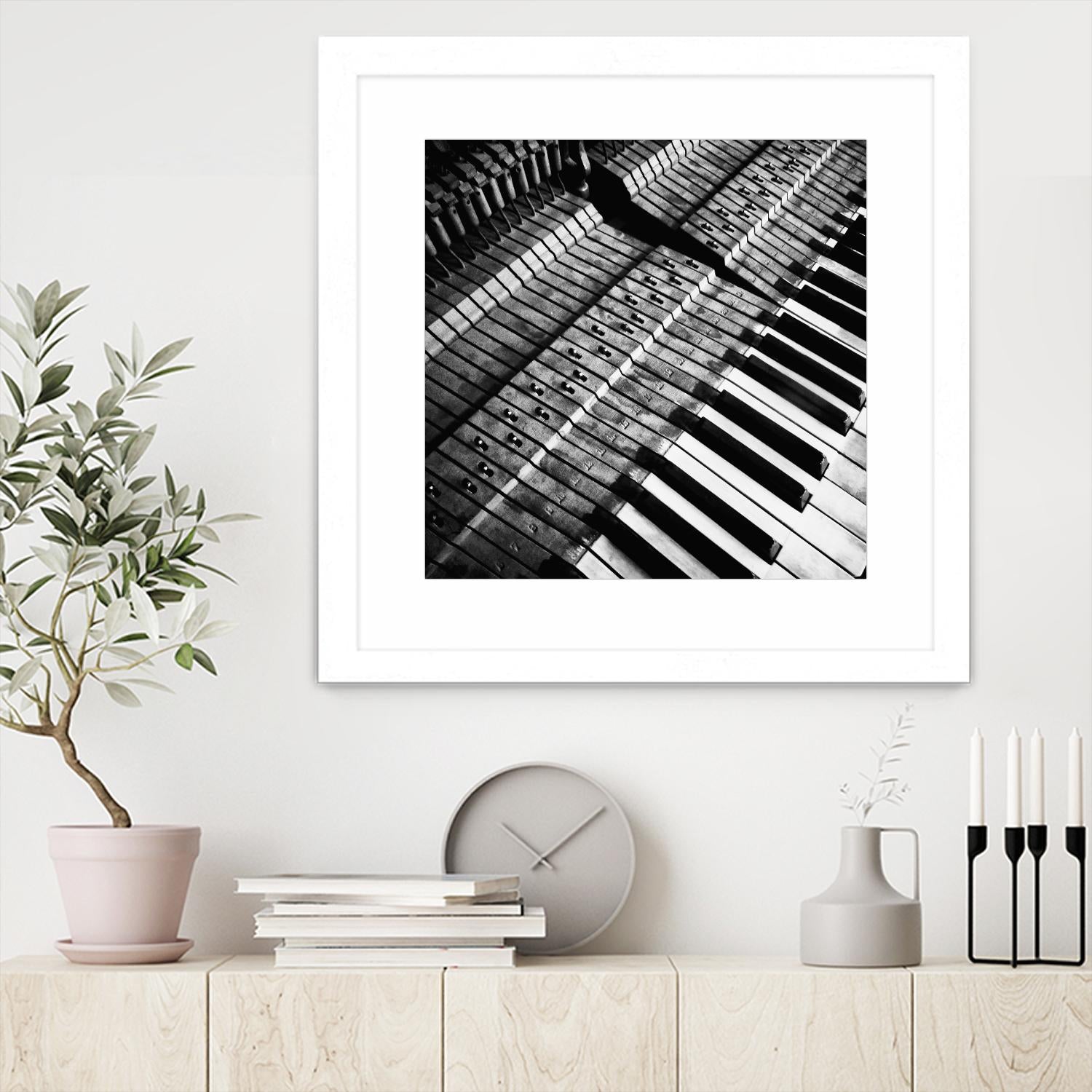 Piano XVI by Jean-François Dupuis on GIANT ART - white black & white piano