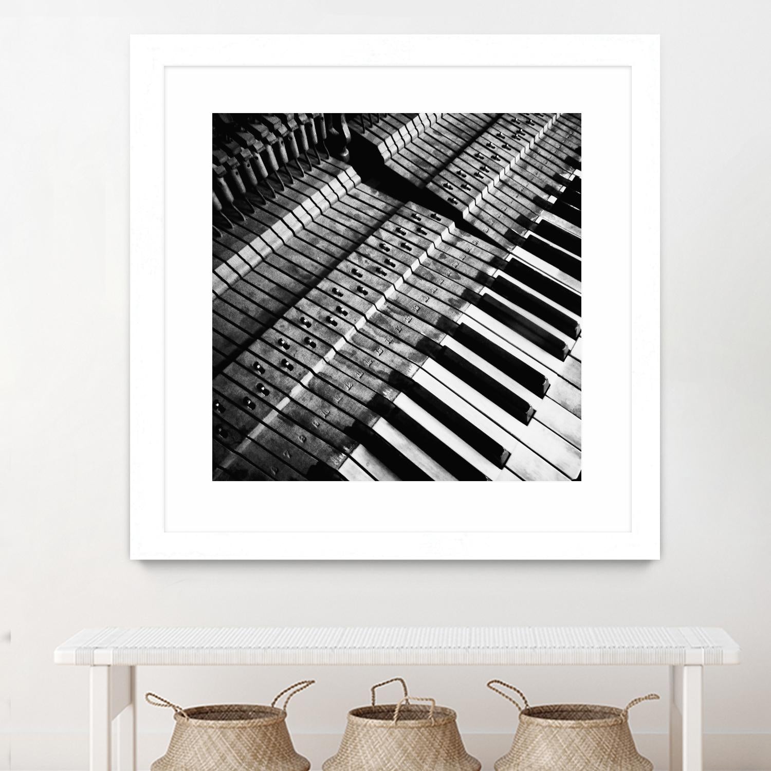Piano XVI by Jean-François Dupuis on GIANT ART - white black & white piano