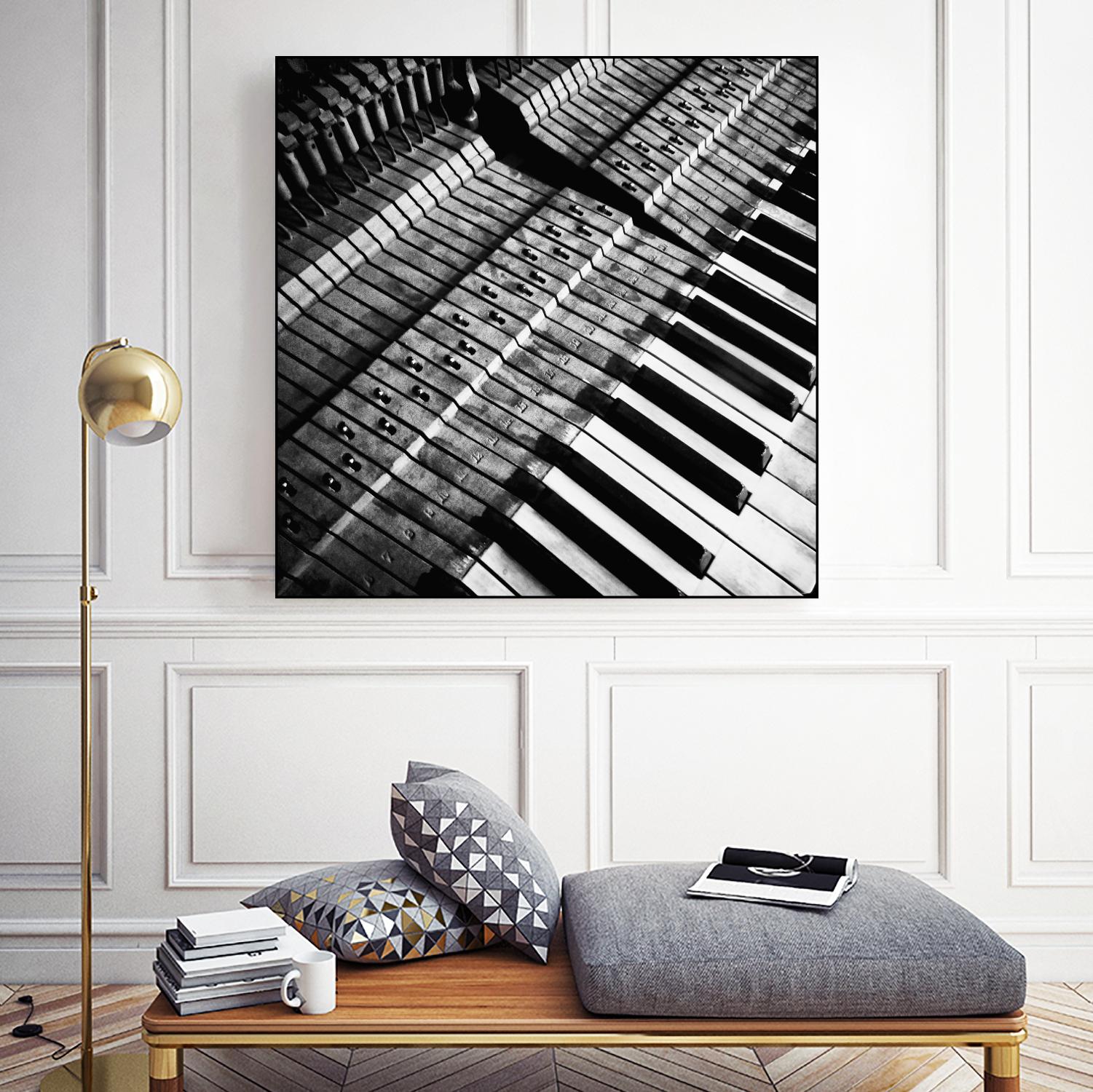 Piano XVI by Jean-François Dupuis on GIANT ART - white black & white piano
