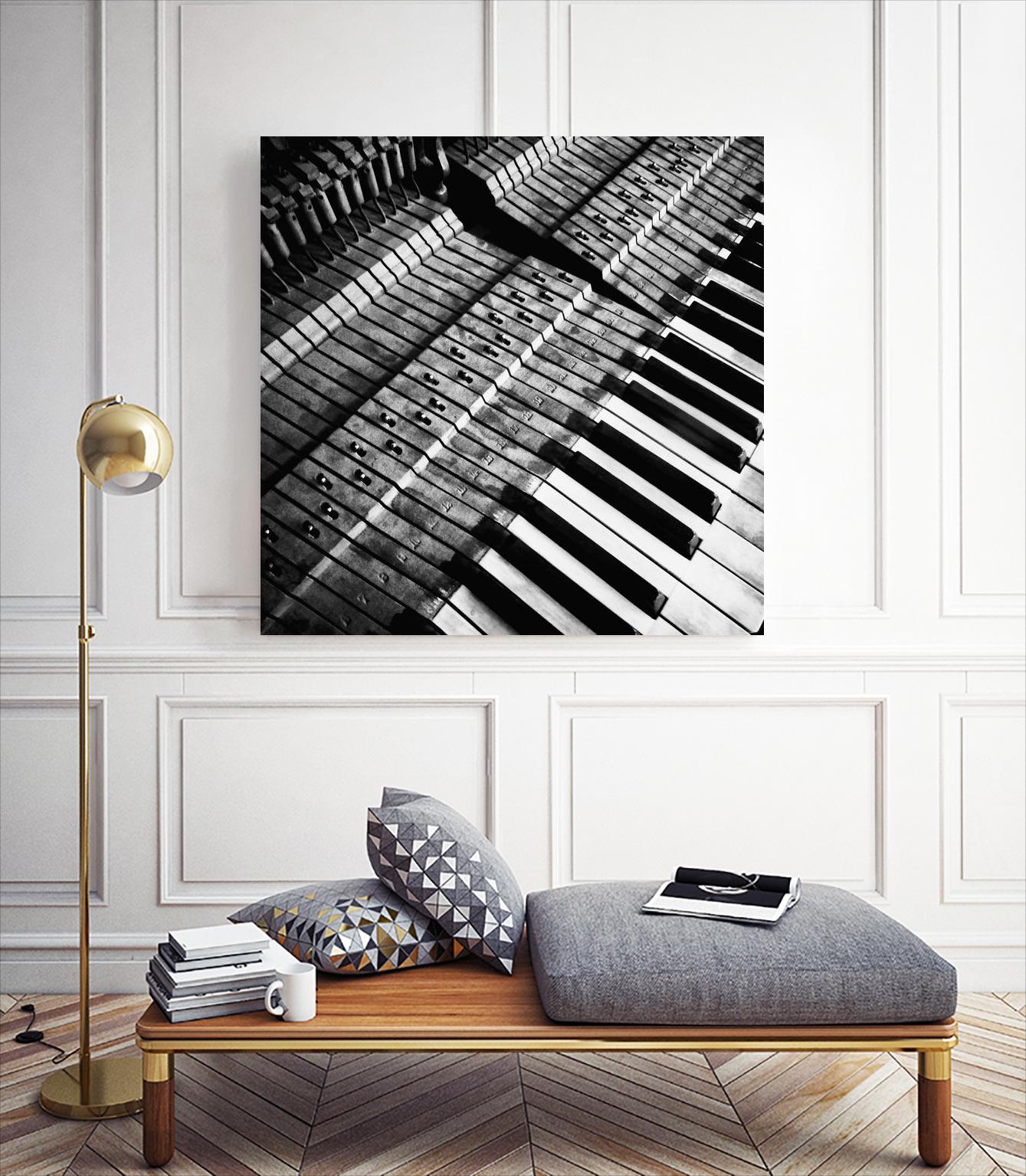 Piano XVI by Jean-François Dupuis on GIANT ART - white black & white piano