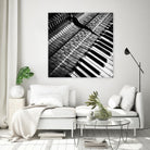 Piano XVI by Jean-François Dupuis on GIANT ART - white black & white piano